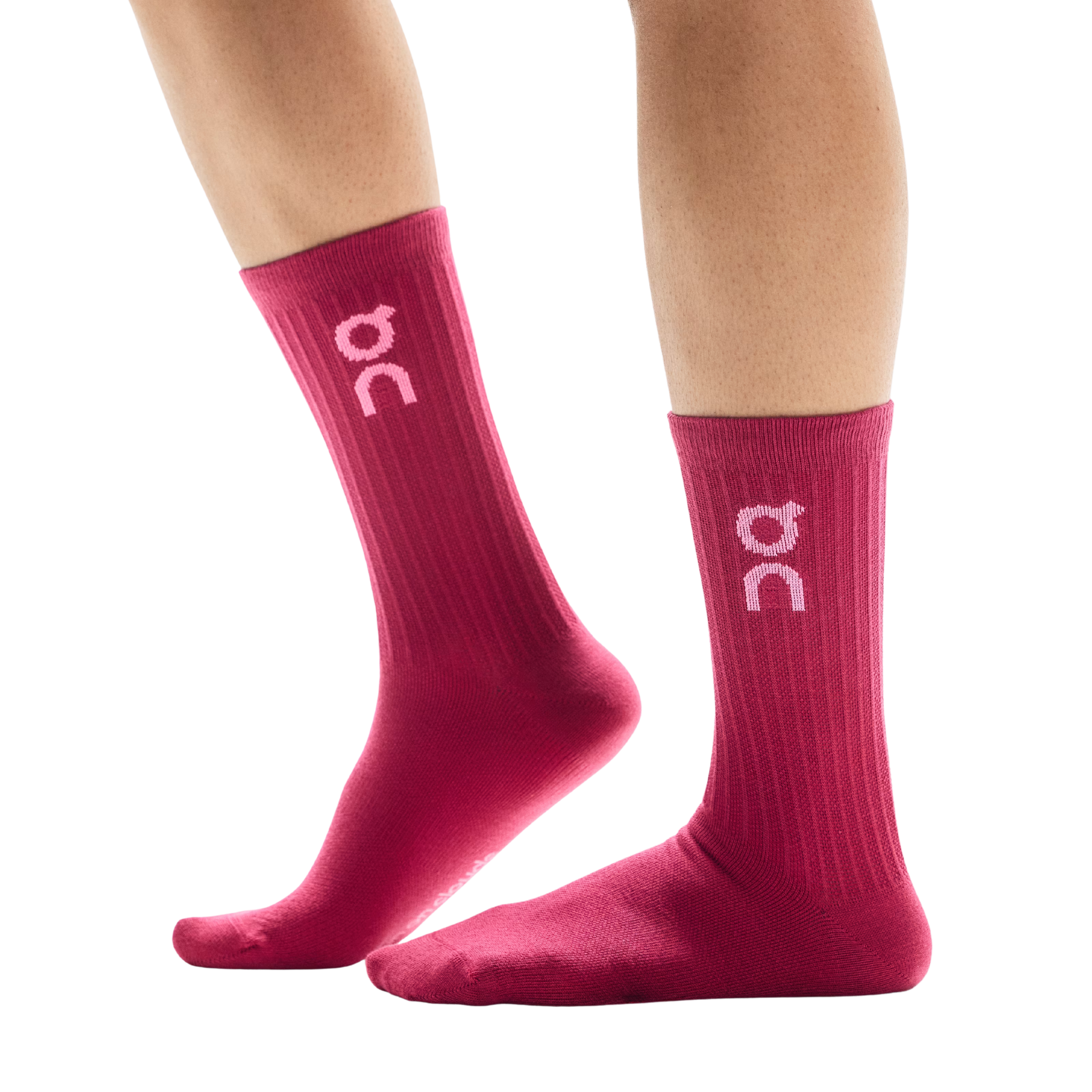 On Logo Sock High 3P - Orchid Comet