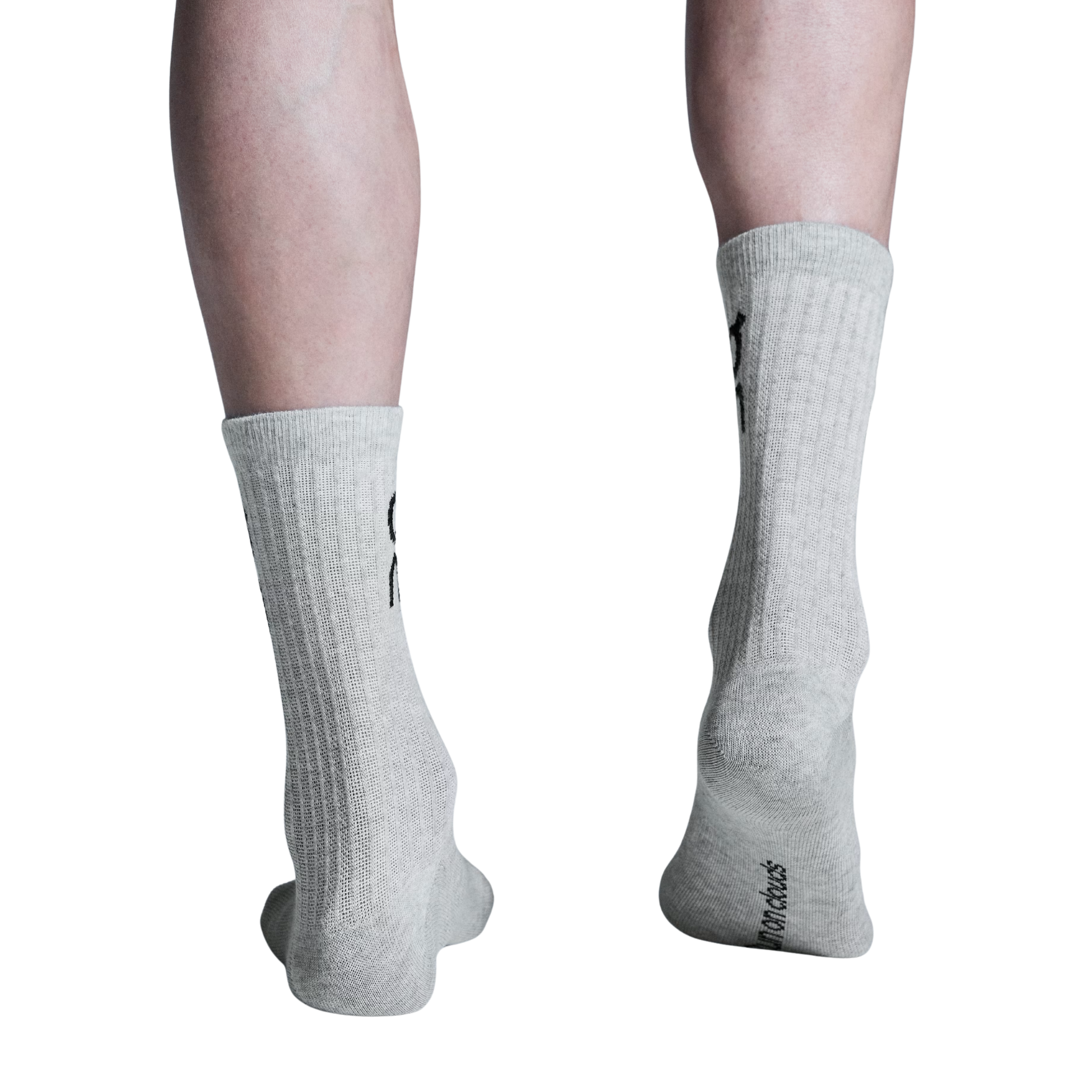 On Logo Sock High 3P - Heather Gray