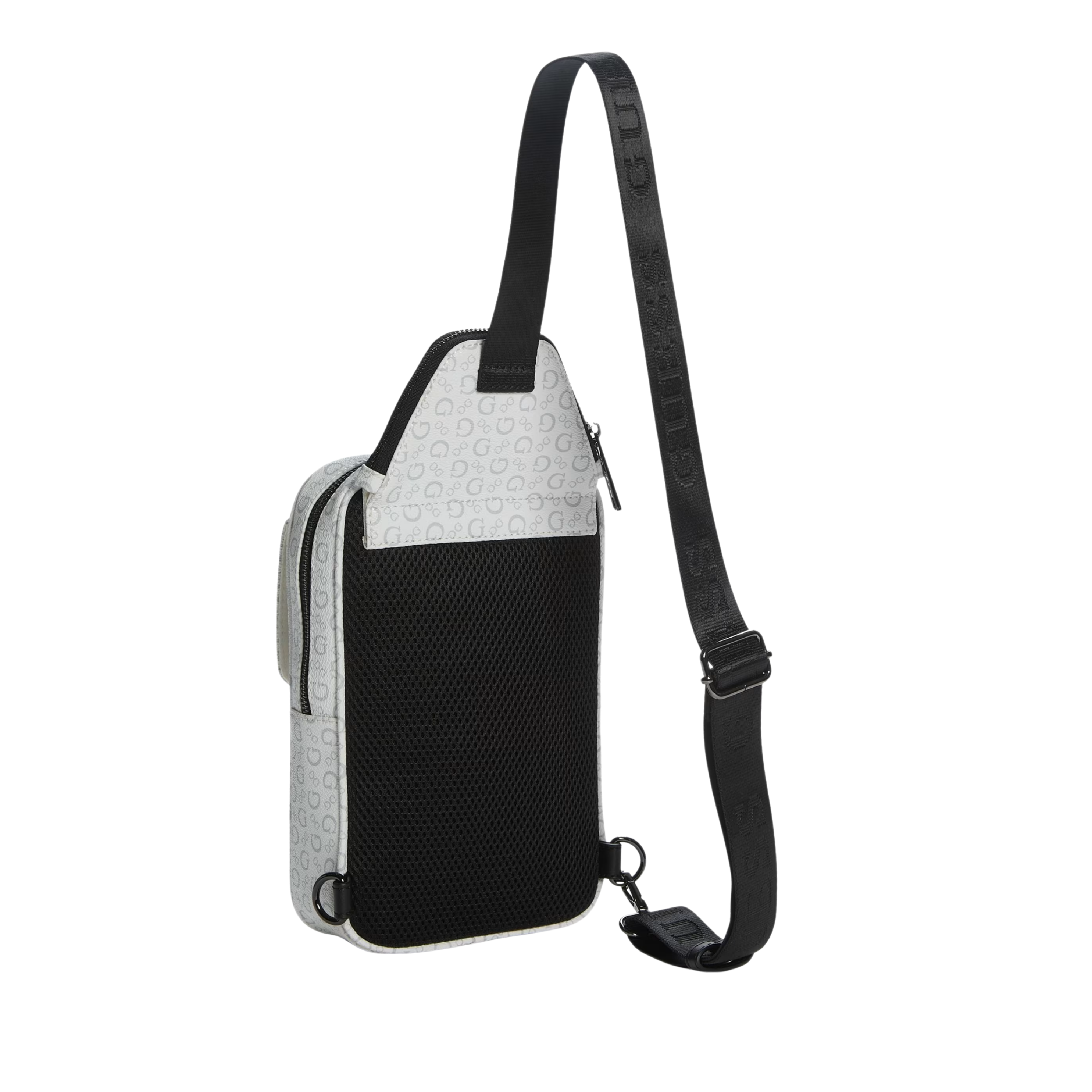 Guess Men Gio Logo Men's Sling Bag - White