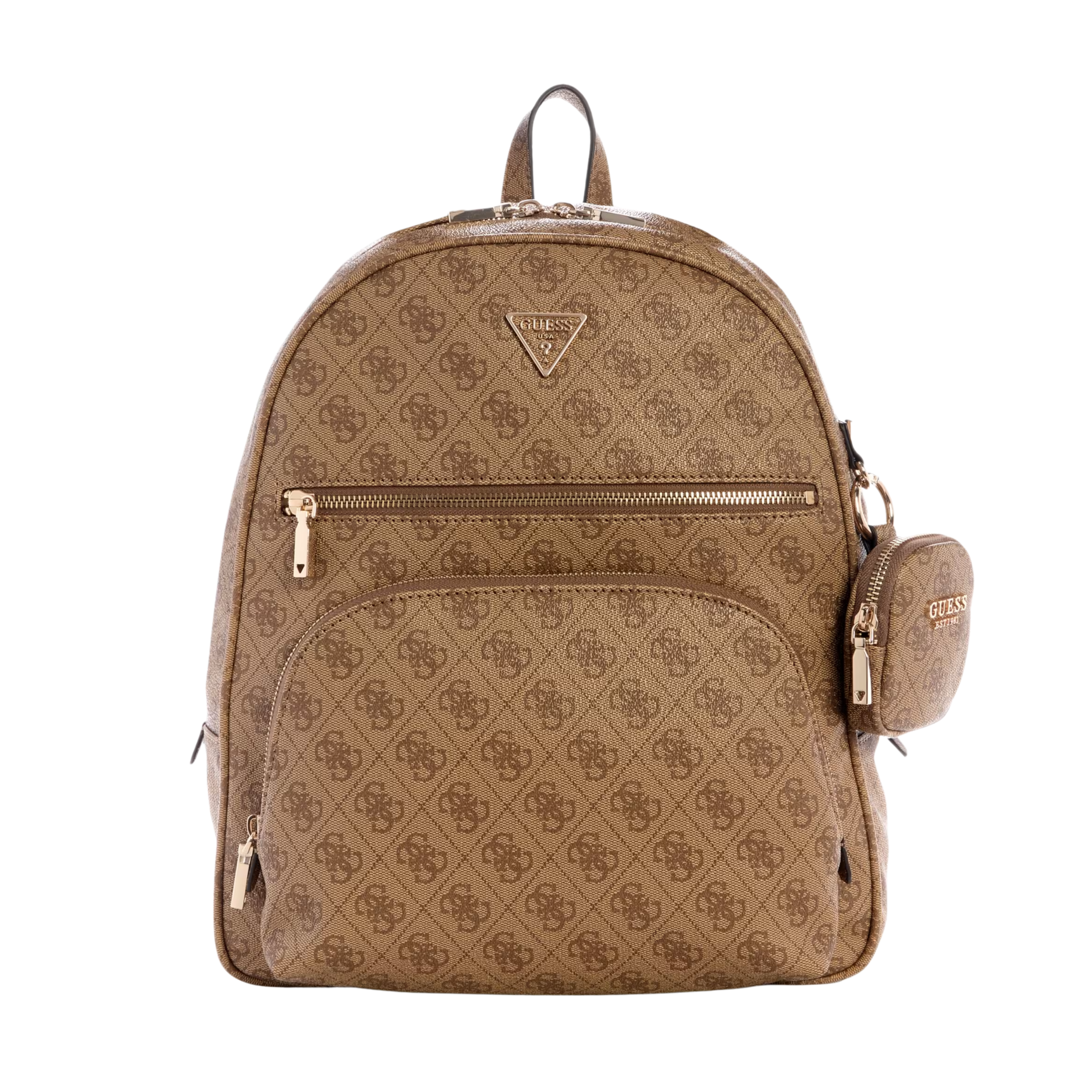 Guess Women Power Play II Quattro G Large Tech Backpack - Latte Logo