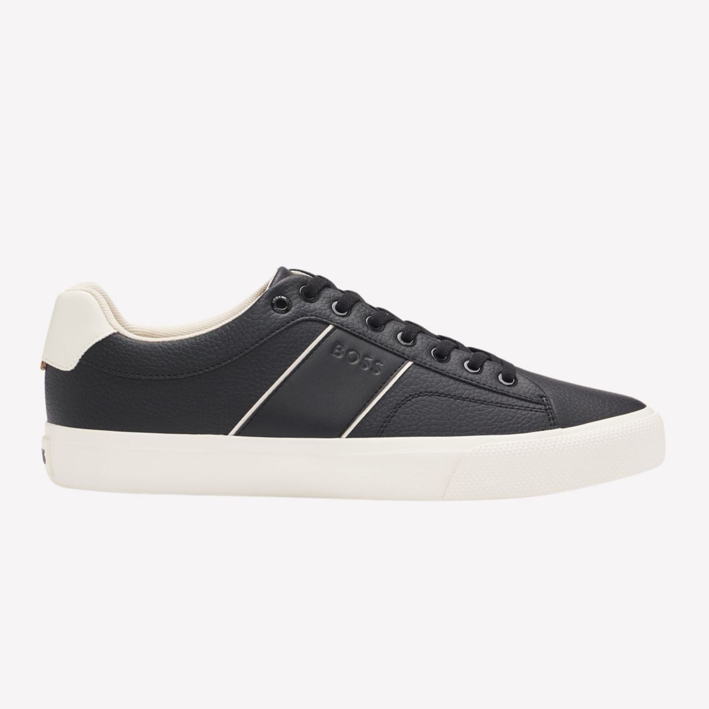 Hugo Boss Men Faux Leather Trainers - Black