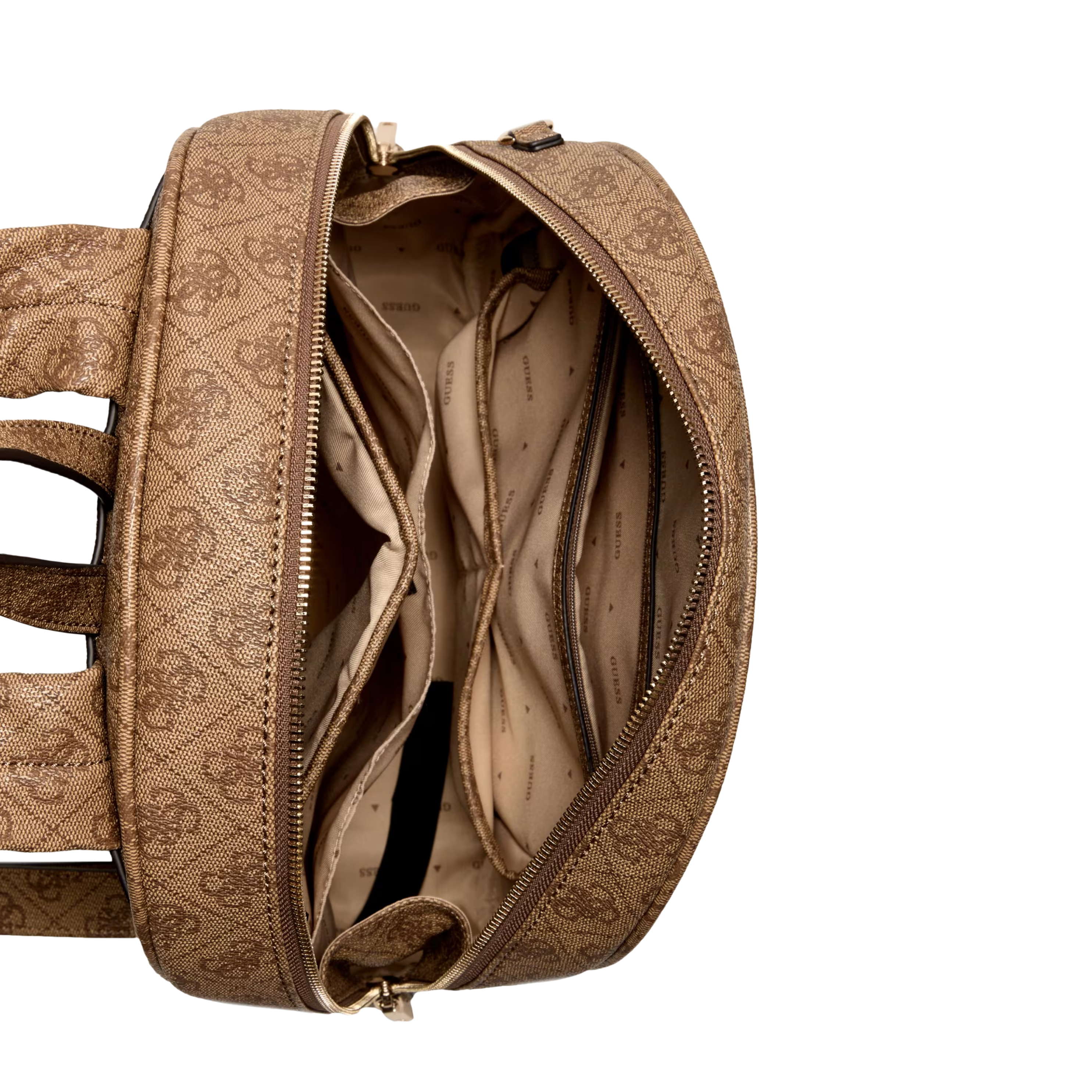 Guess Women Power Play II Quattro G Large Tech Backpack - Latte Logo