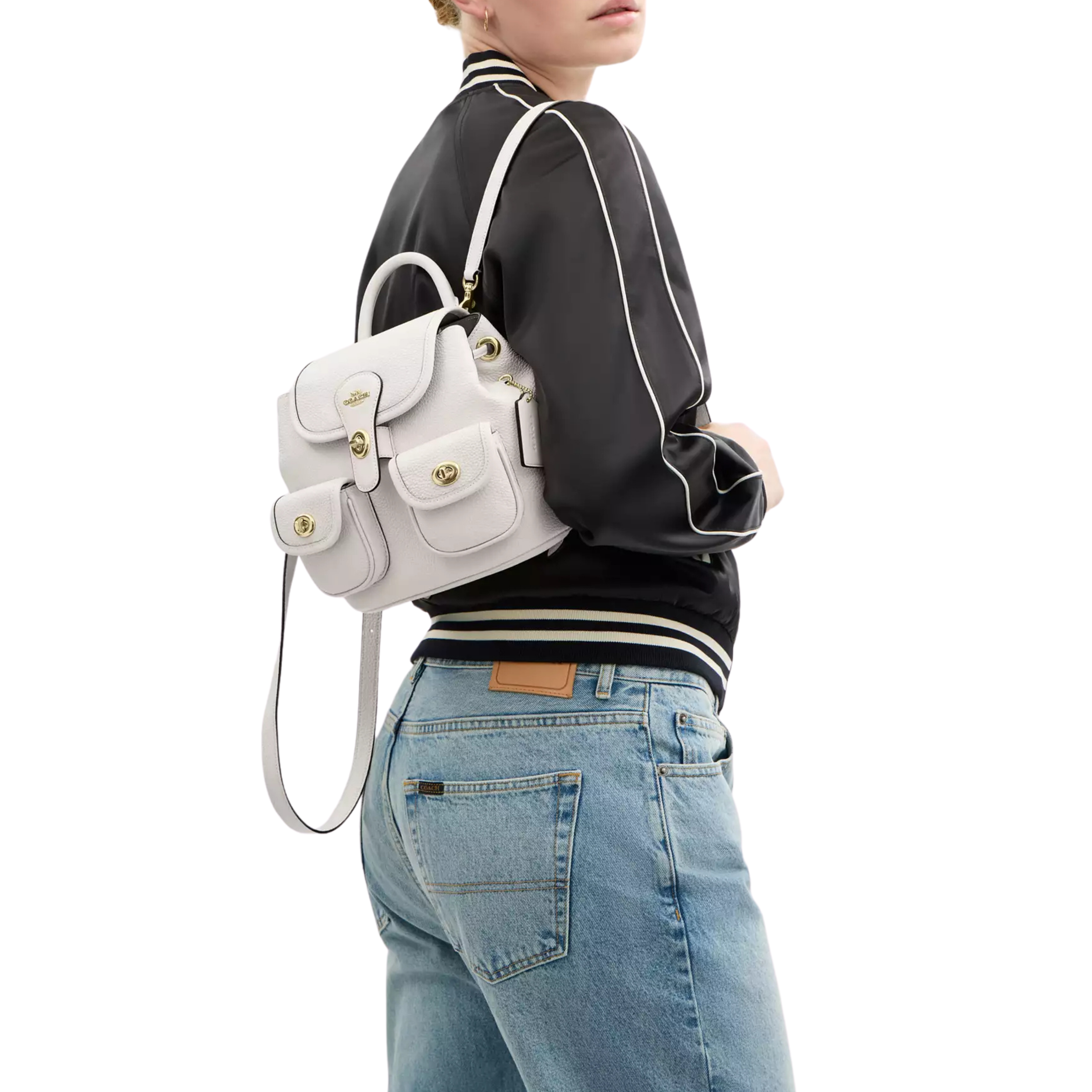 COACH Women Hadley Backpack - Gold Chalk