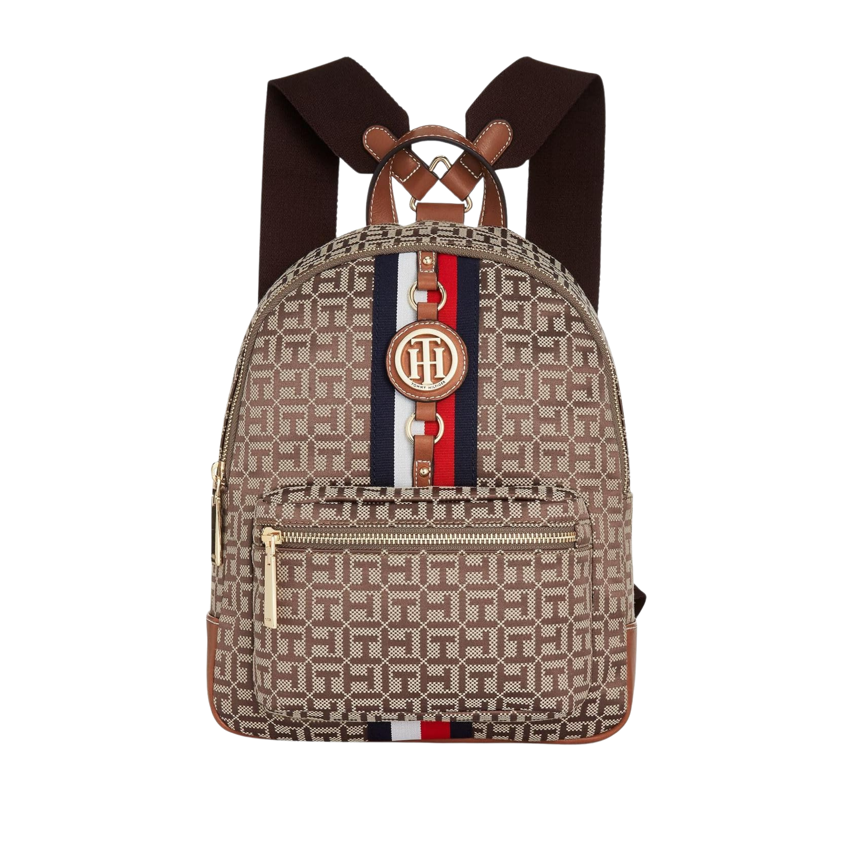 Tommy Hilfiger Women Jaden Plus Mini Backpack - Tan Dk Chocolate