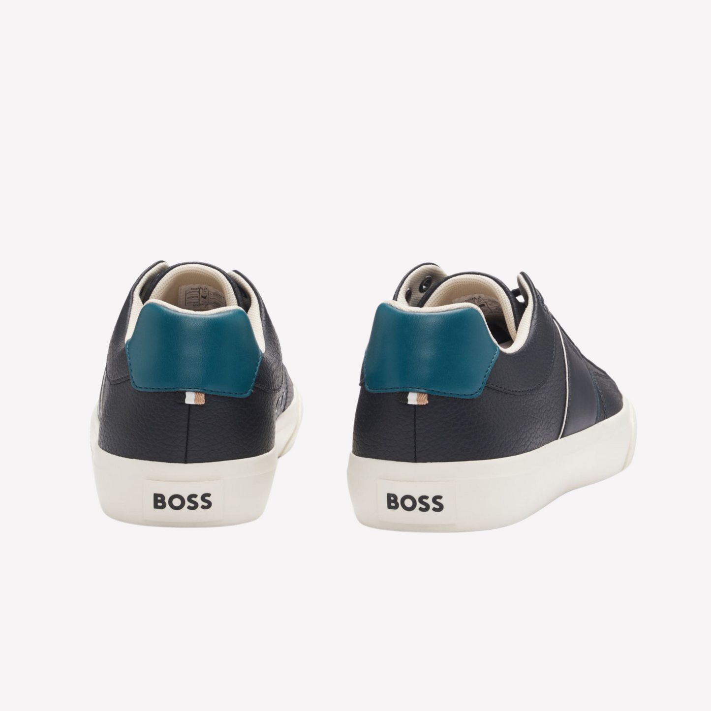 Hugo Boss Men Faux Leather Trainers - Light Blue