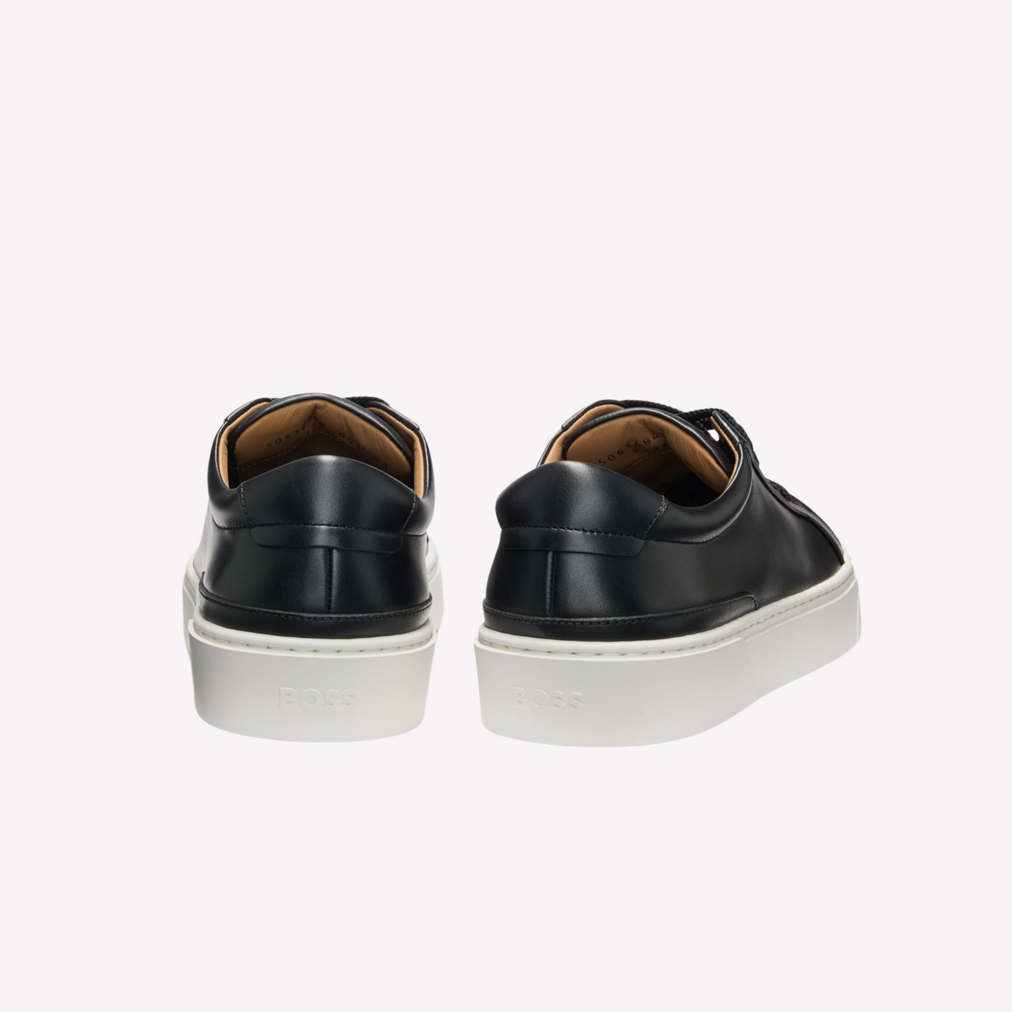 Hugo Boss Men Gary Leather Low-Top Trainers - Black