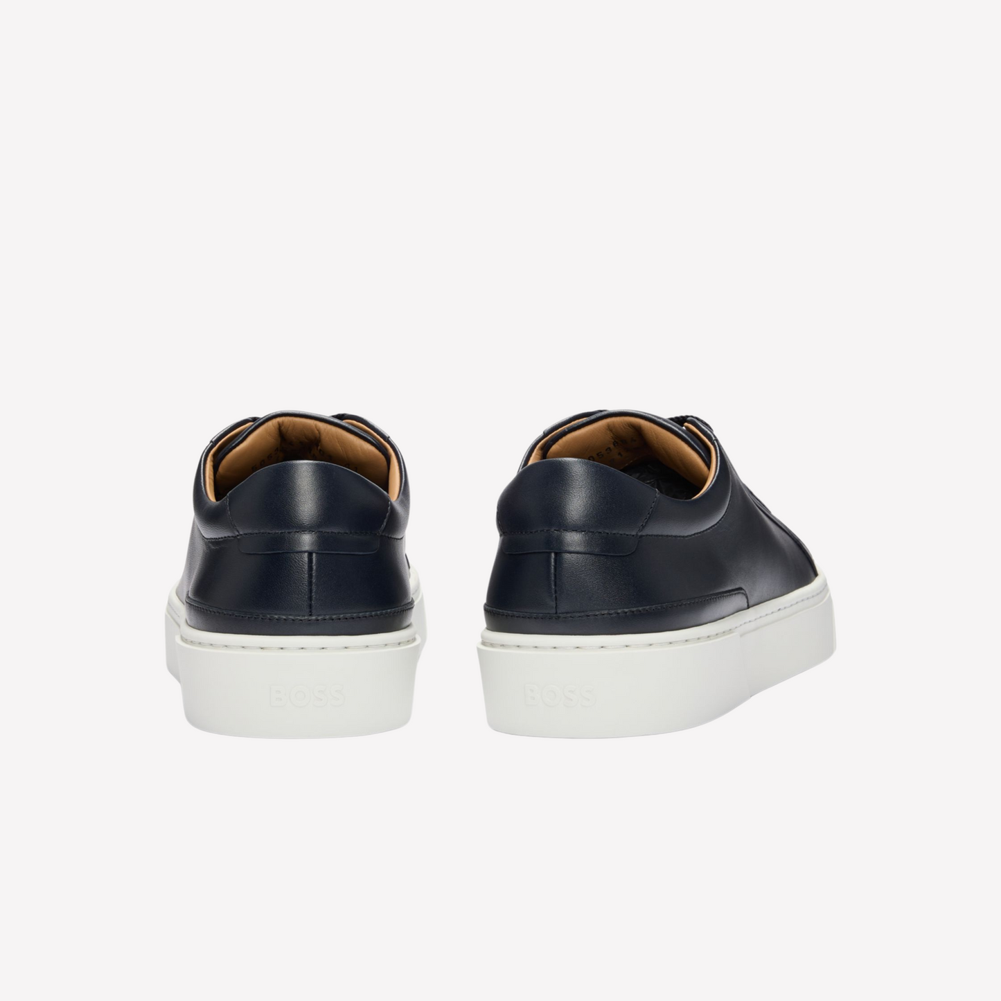 Hugo Boss Men Gary Leather Low-Top Trainers - Dark Blue