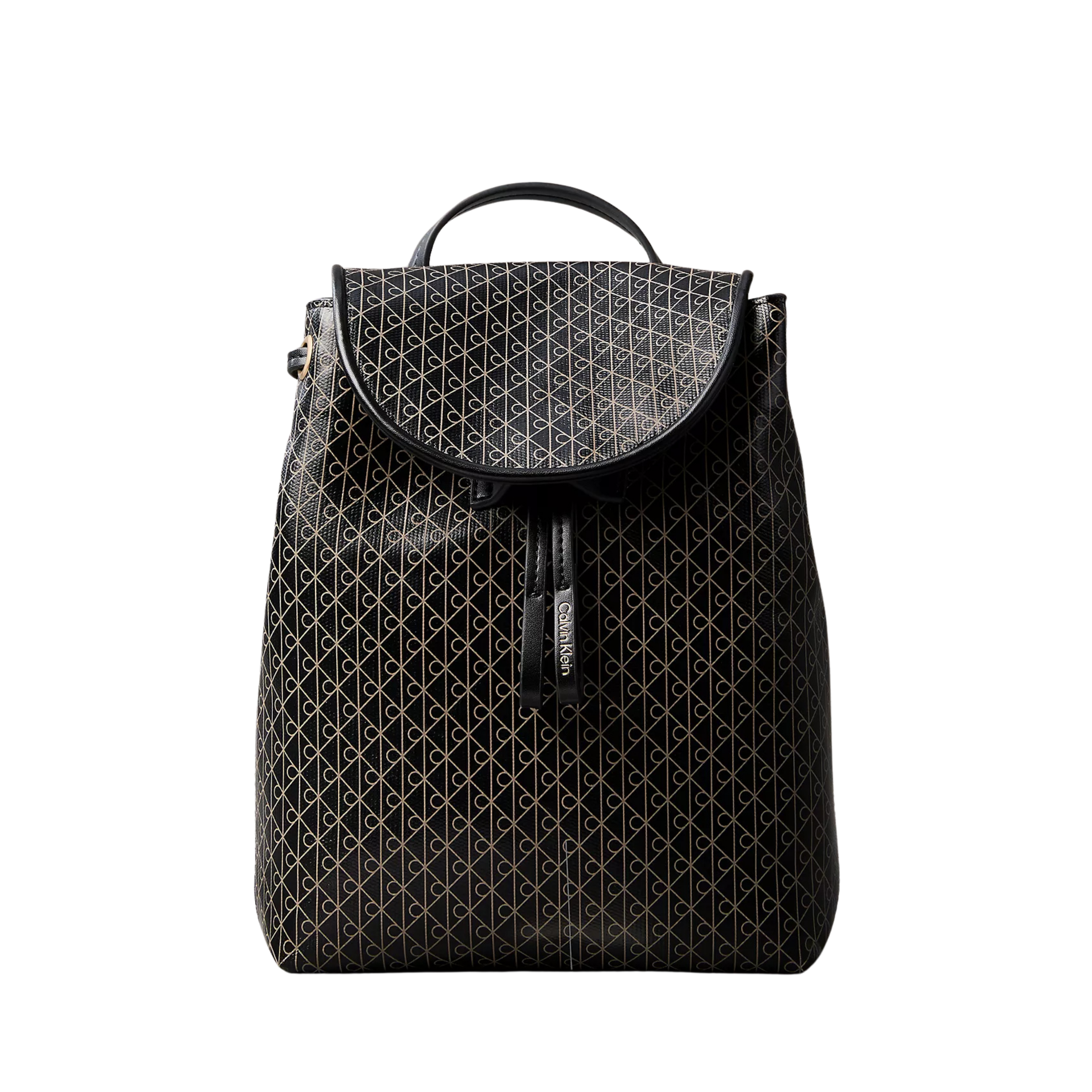 Calvin Klein Women Allover Emblem Logo Backpack - Black Aop