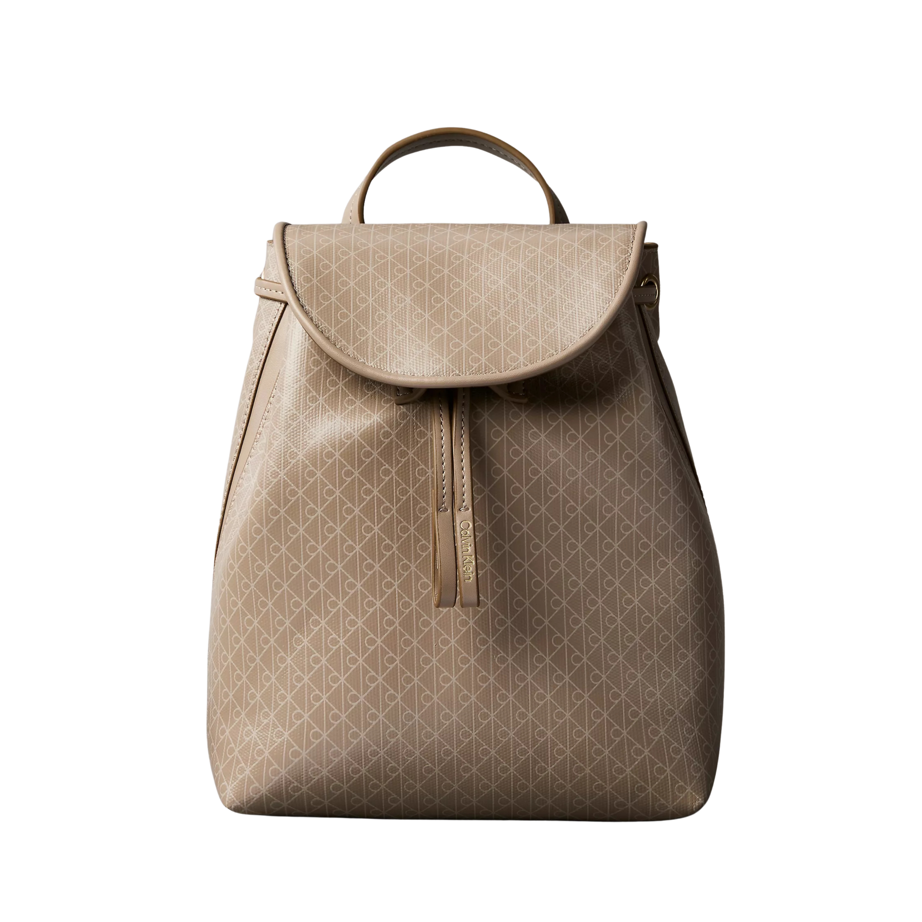 Calvin Klein Women Allover Emblem Logo Backpack - Desert Taupe Aop