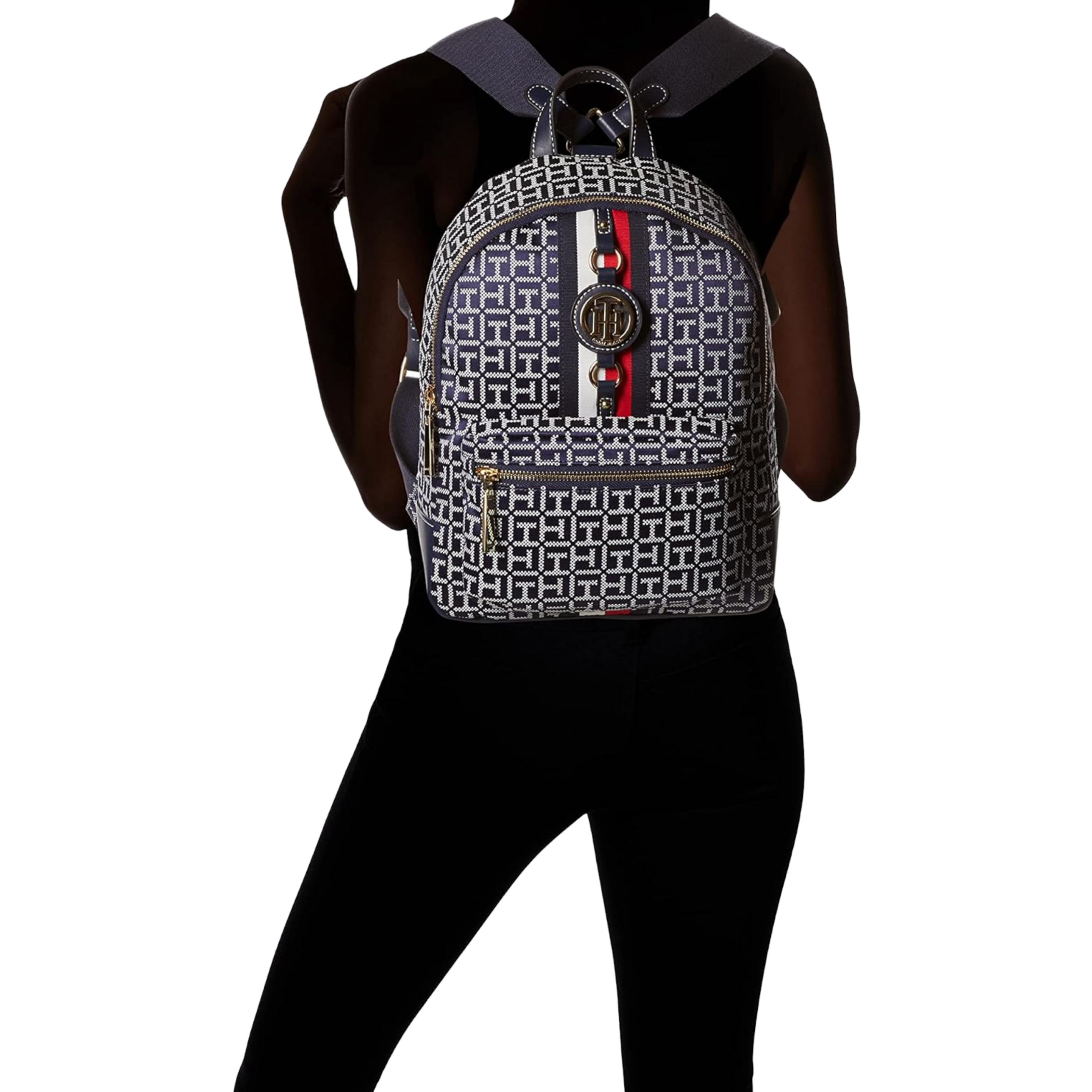 Tommy Hilfiger Women Jaden Plus Mini Backpack - Navy White