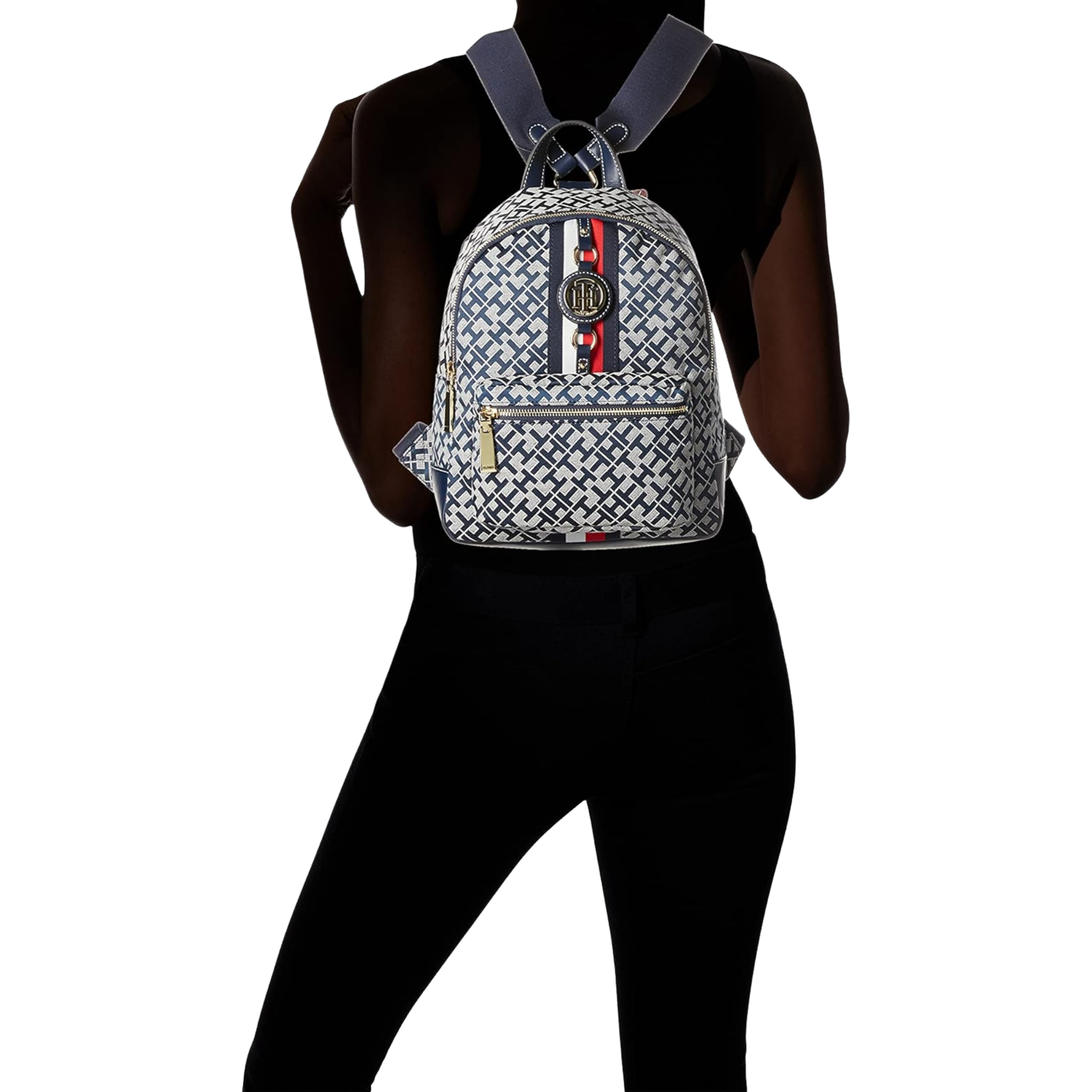 Tommy Hilfiger Women Jaden Plus Mini Backpack - Navy Print