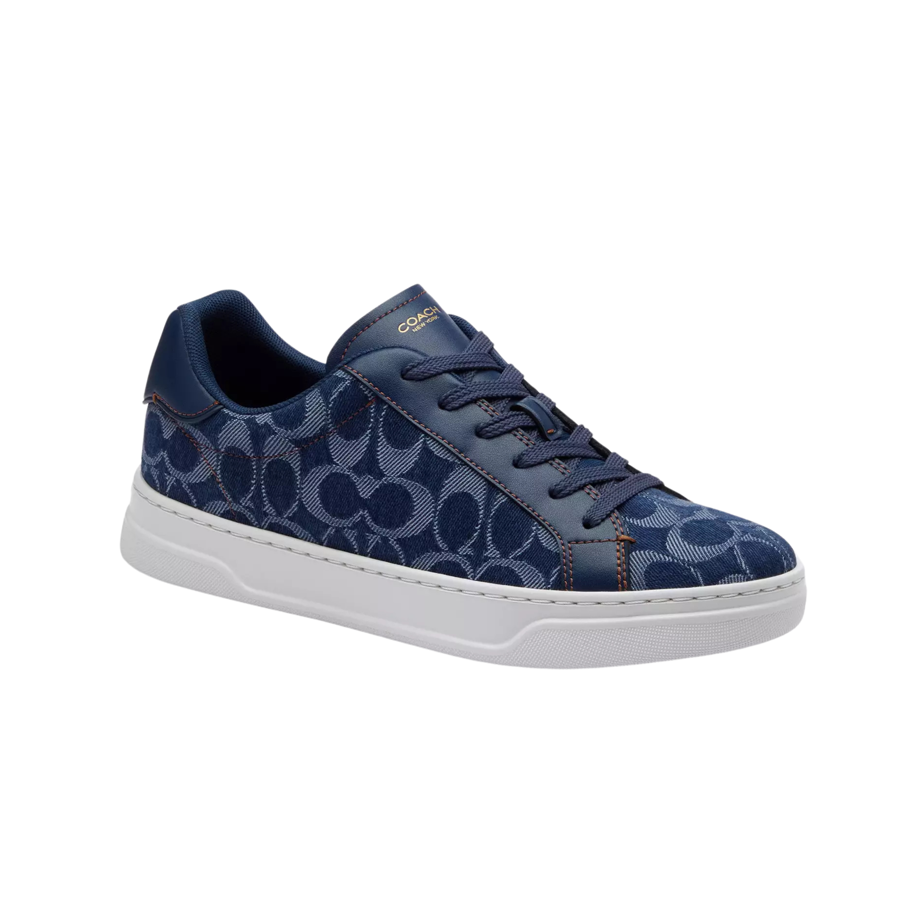 COACH Women's High Line Sneaker - Deep Blue Multi