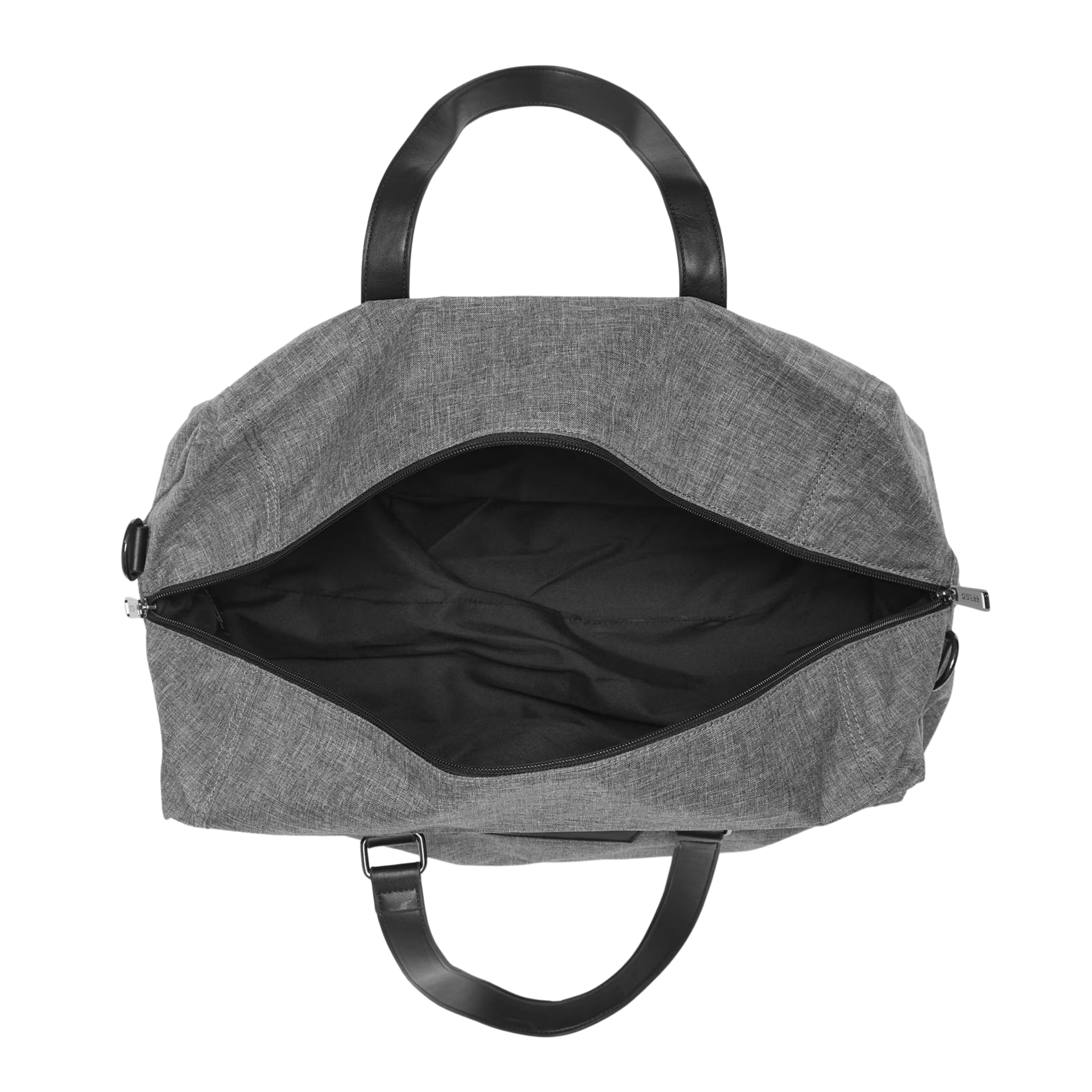 Guess Men Faux-Leather Trim Duffle Bag - Gray