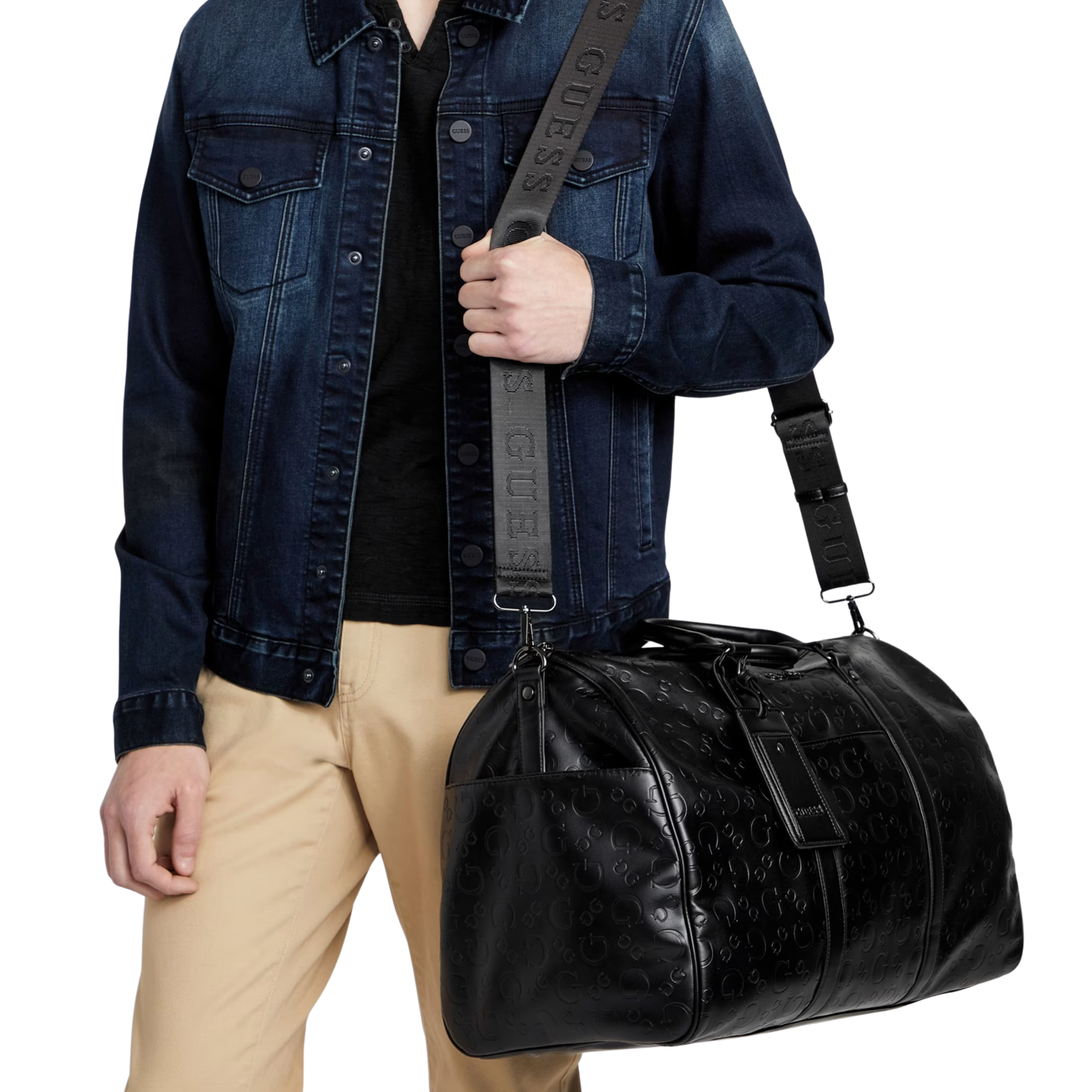 Guess Men Gio Logo Weekender - Black