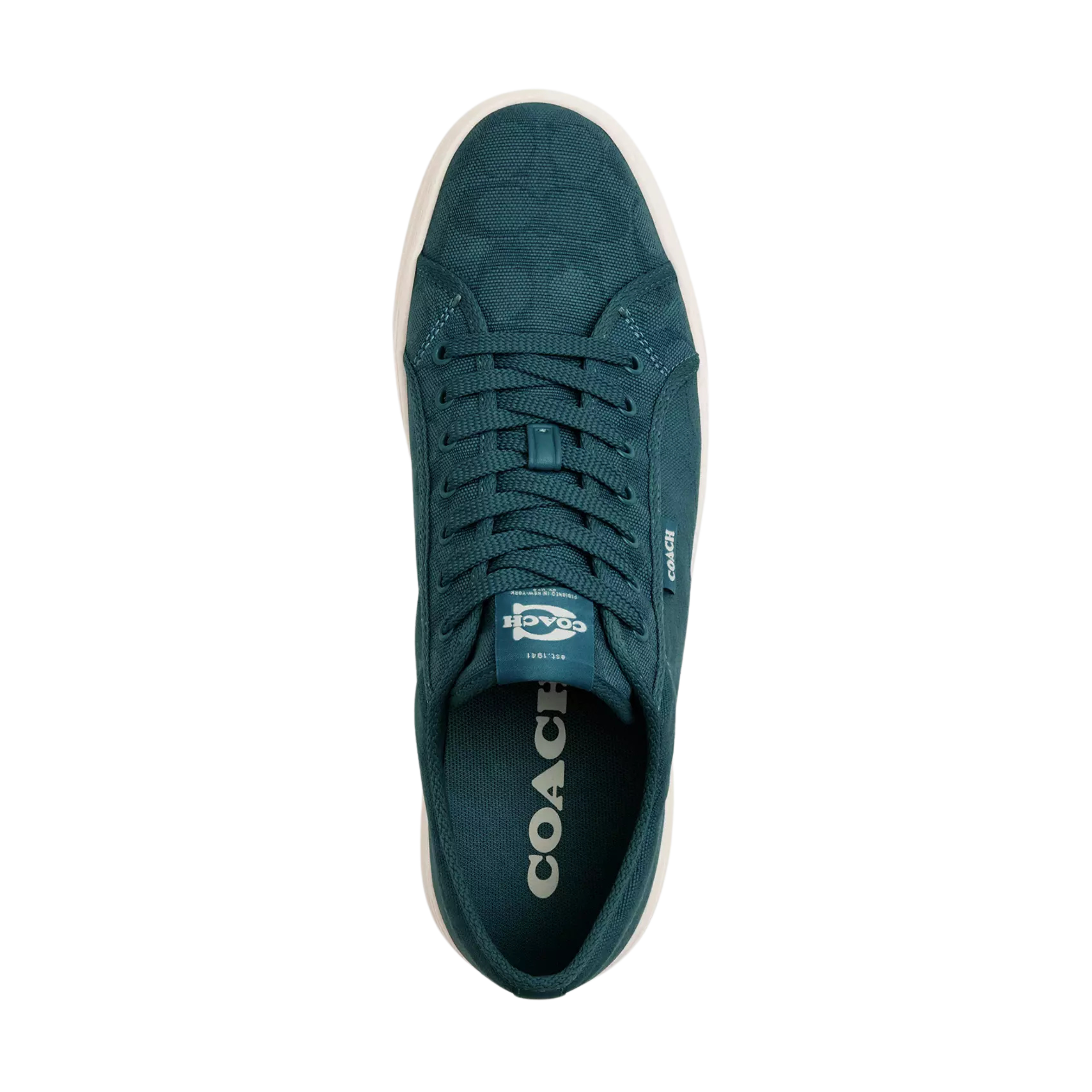 COACH Men's Canvas Sneaker - Dark Teal