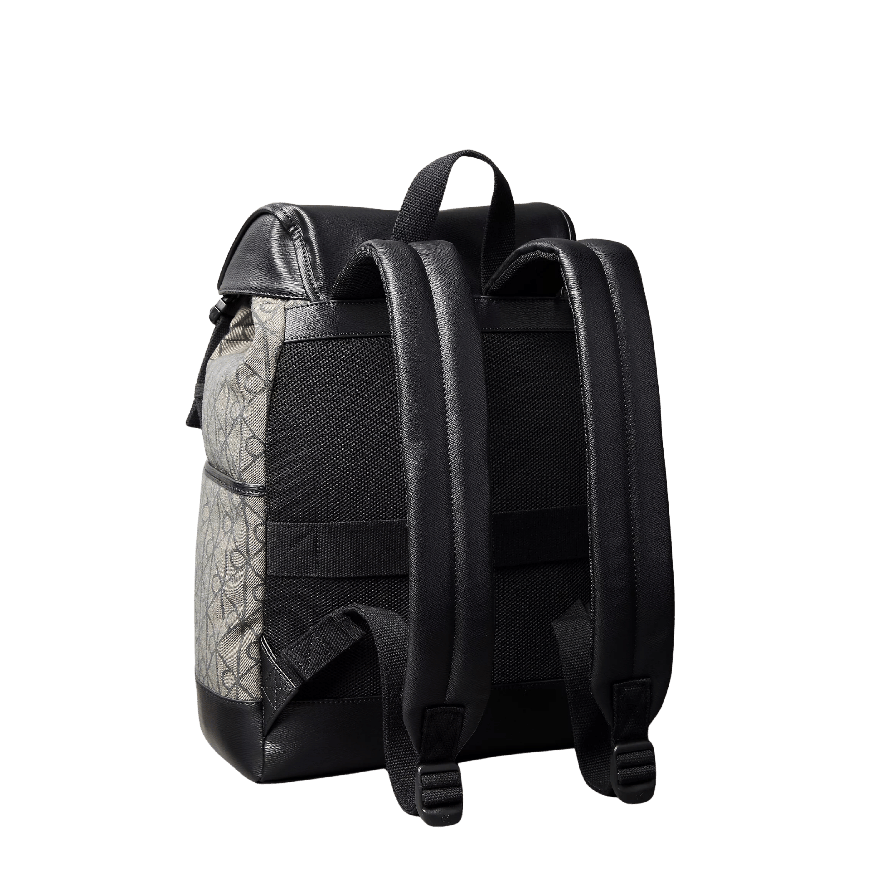 Calvin Klein Men Emblem Jacquard Backpack - Lotus Beige Black Aop