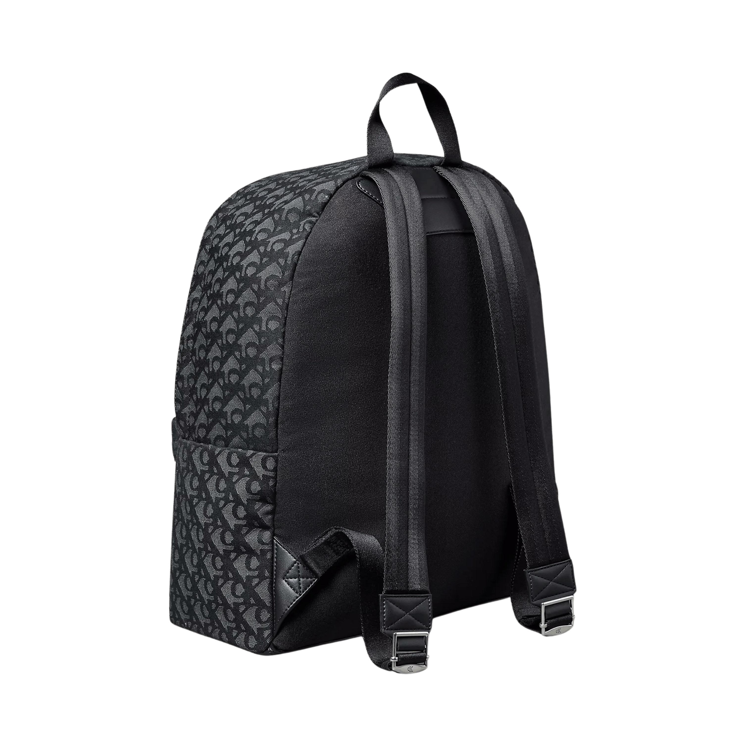 Calvin Klein Men Allover Monogram Logo Backpack - Black