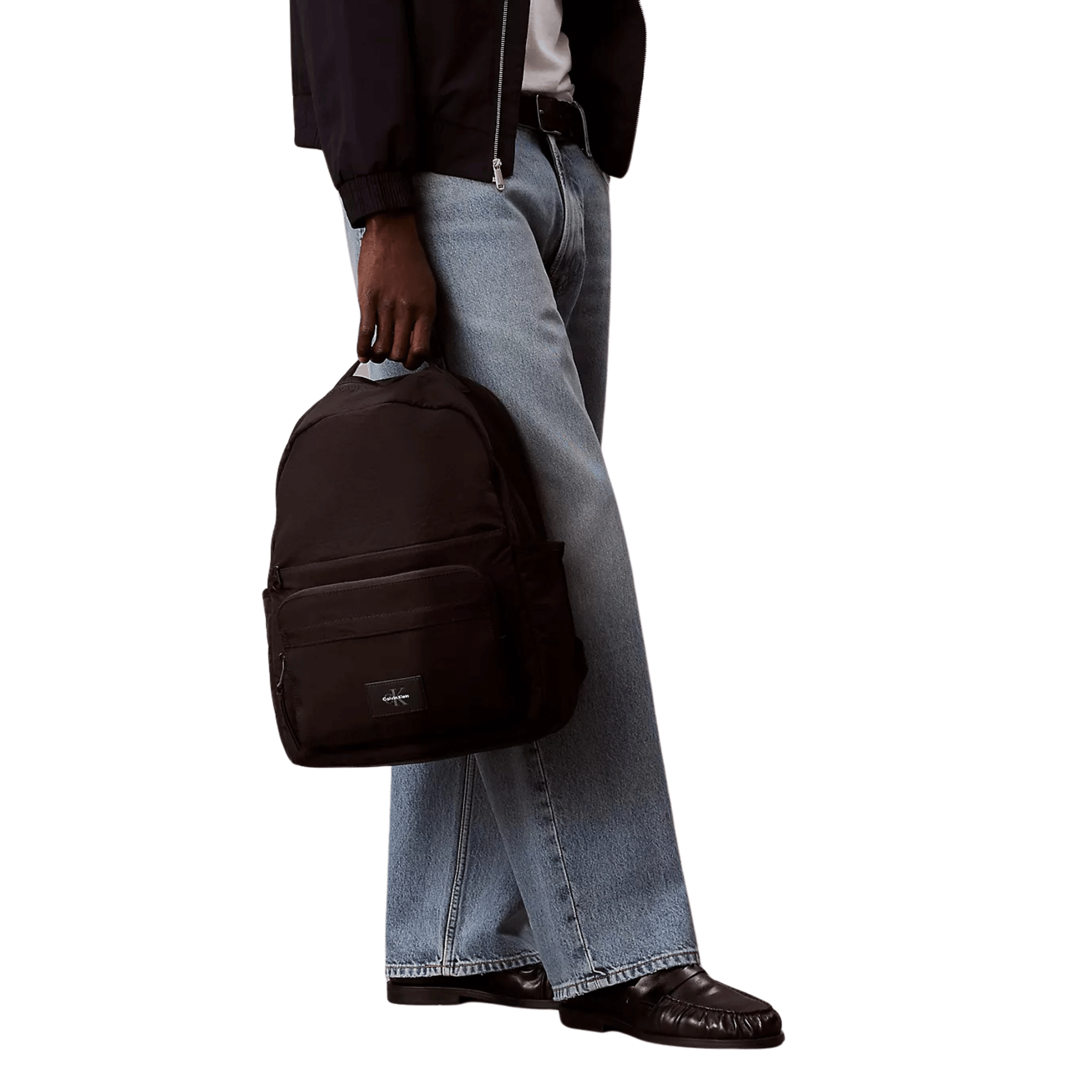Calvin Klein Men Nylon Round Backpack - Black