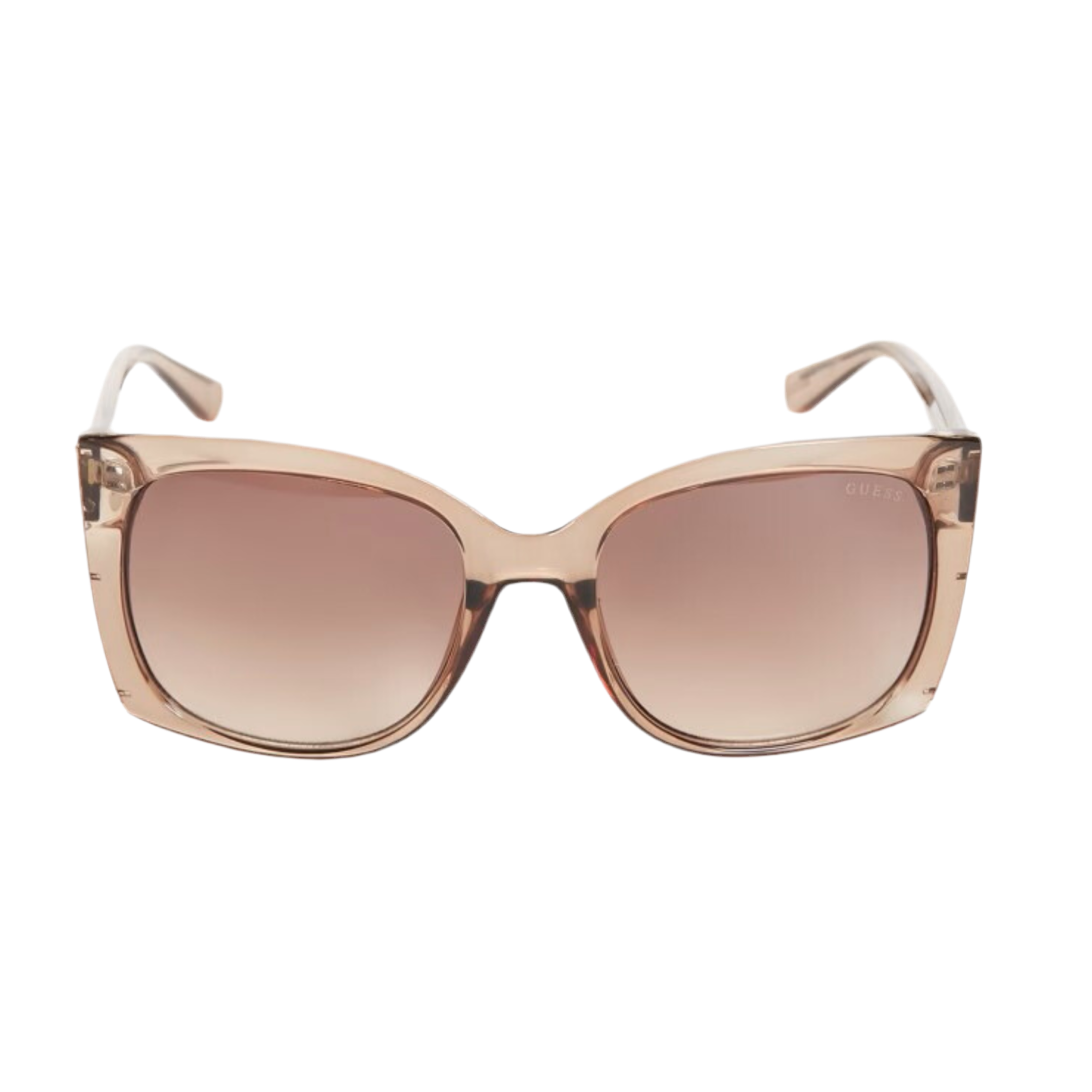 Guess Women Oversized Plastic Butterfly Sunglasses - Nude