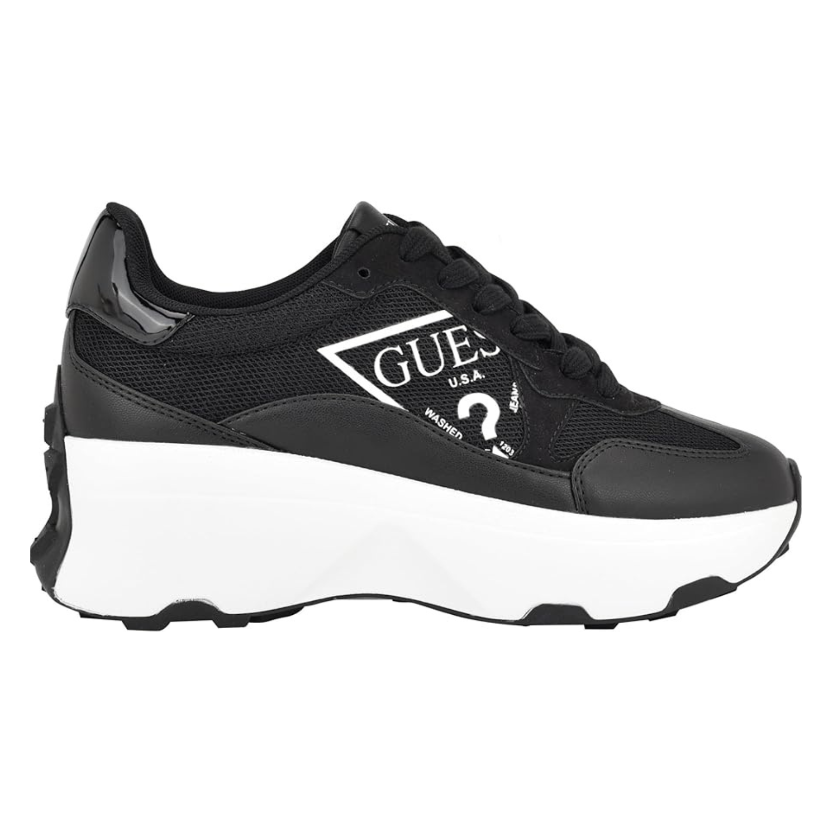 Guess Women Calebb Black White MR Shoes Accessories