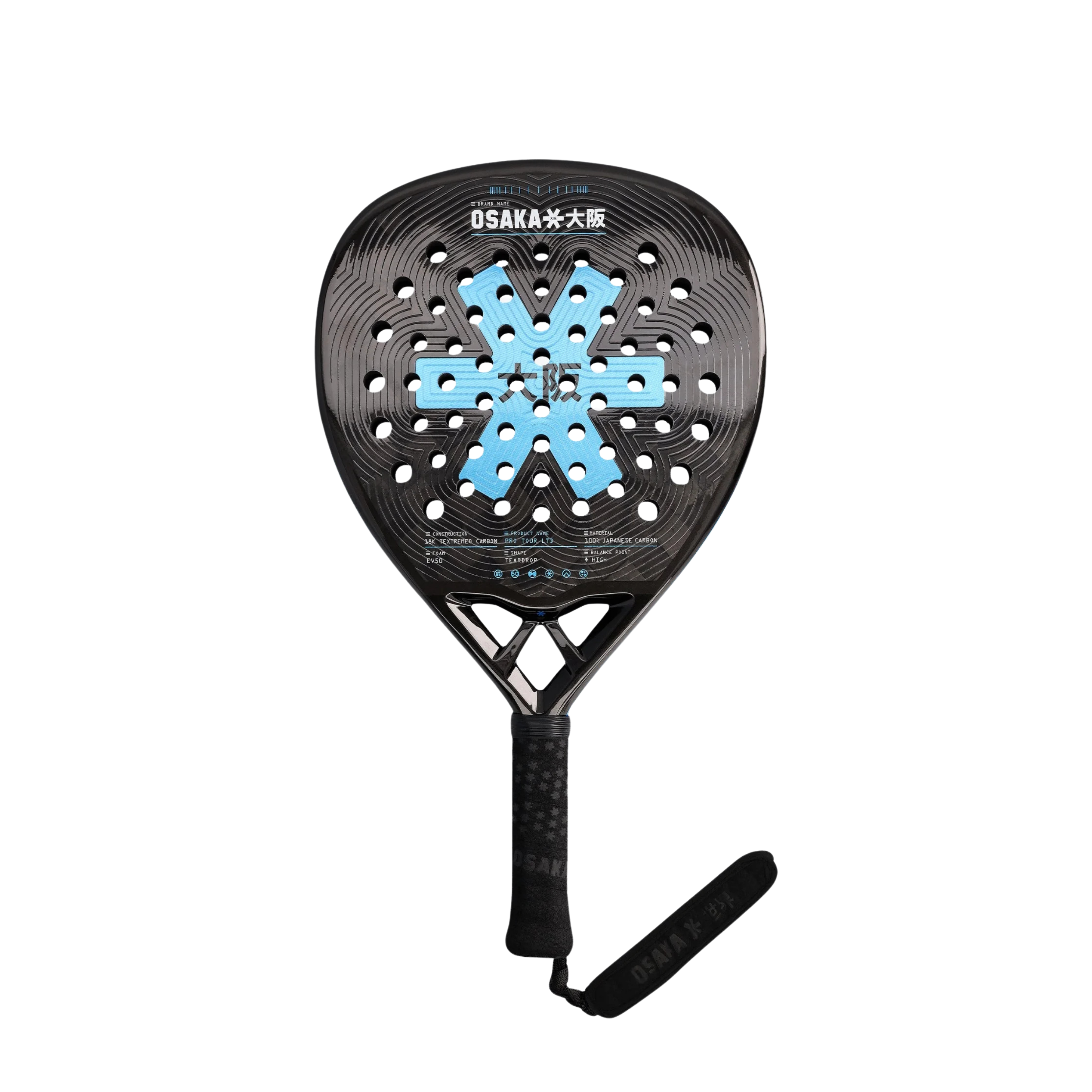 Osaka Pro Tour LTD Power Padel Racket - Silver Lake Blue