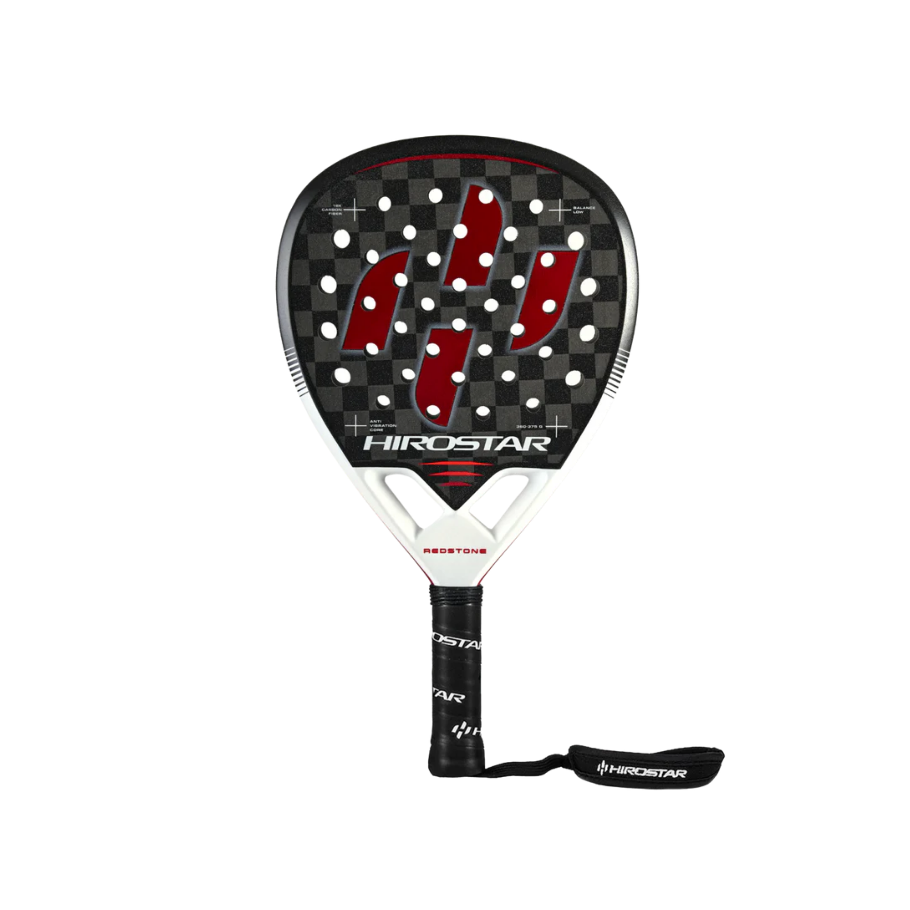 Hirostar Redstone 2025 Padel Racket - White Black Red