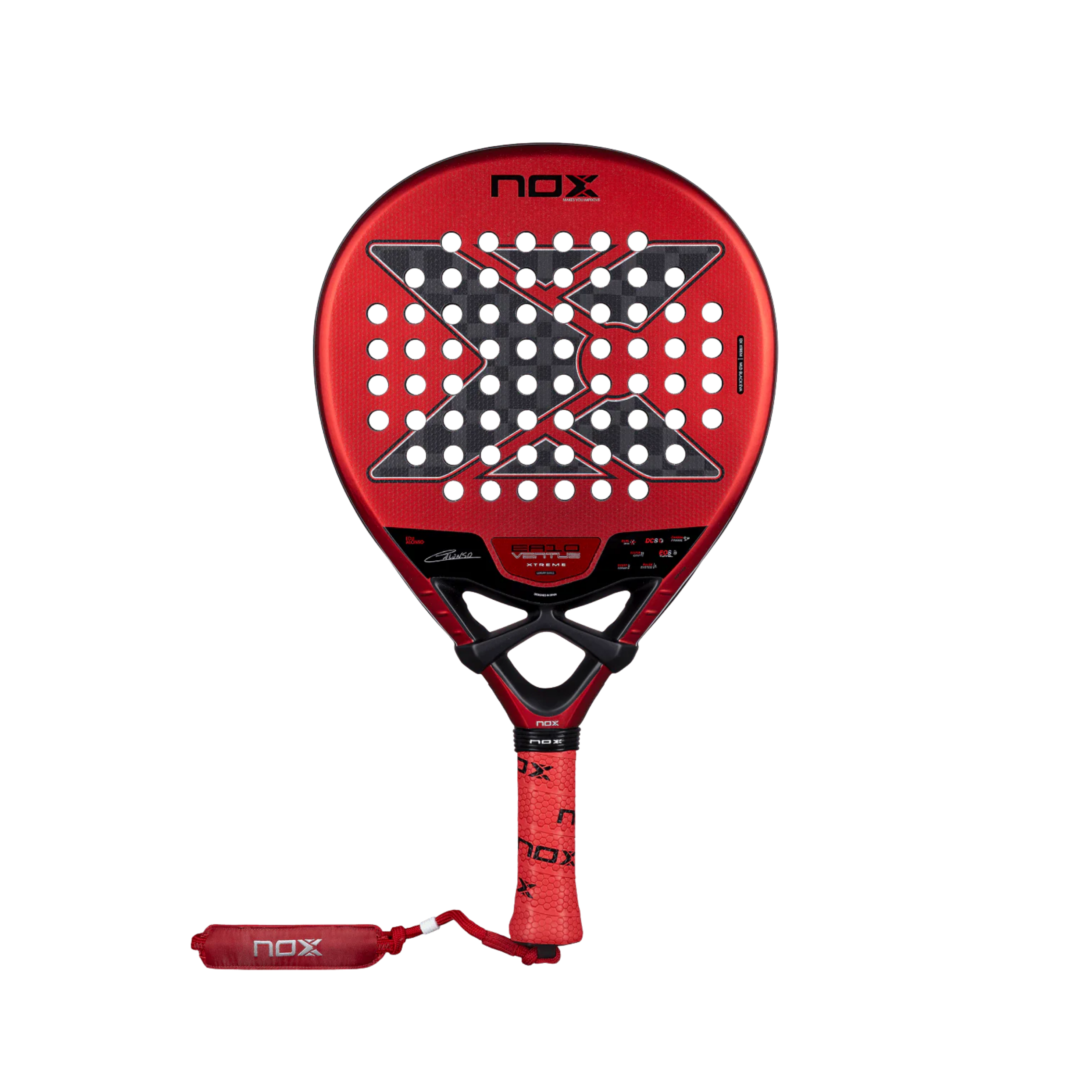 Nox EA10 Ventus Hybrid 12K Xtrem Padel Racket - Red Black