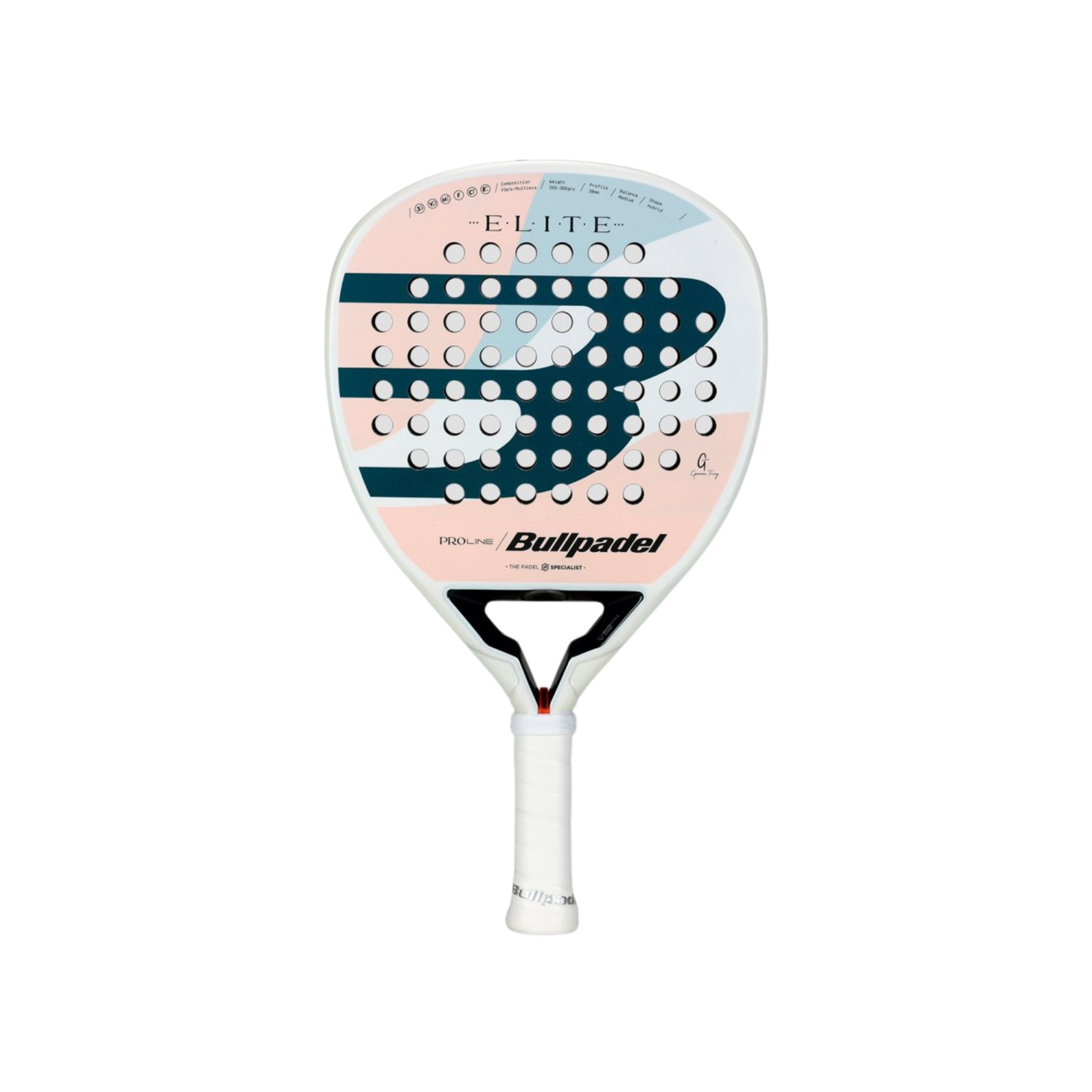 Bullpadel Elite W 25 Padel Racket - White