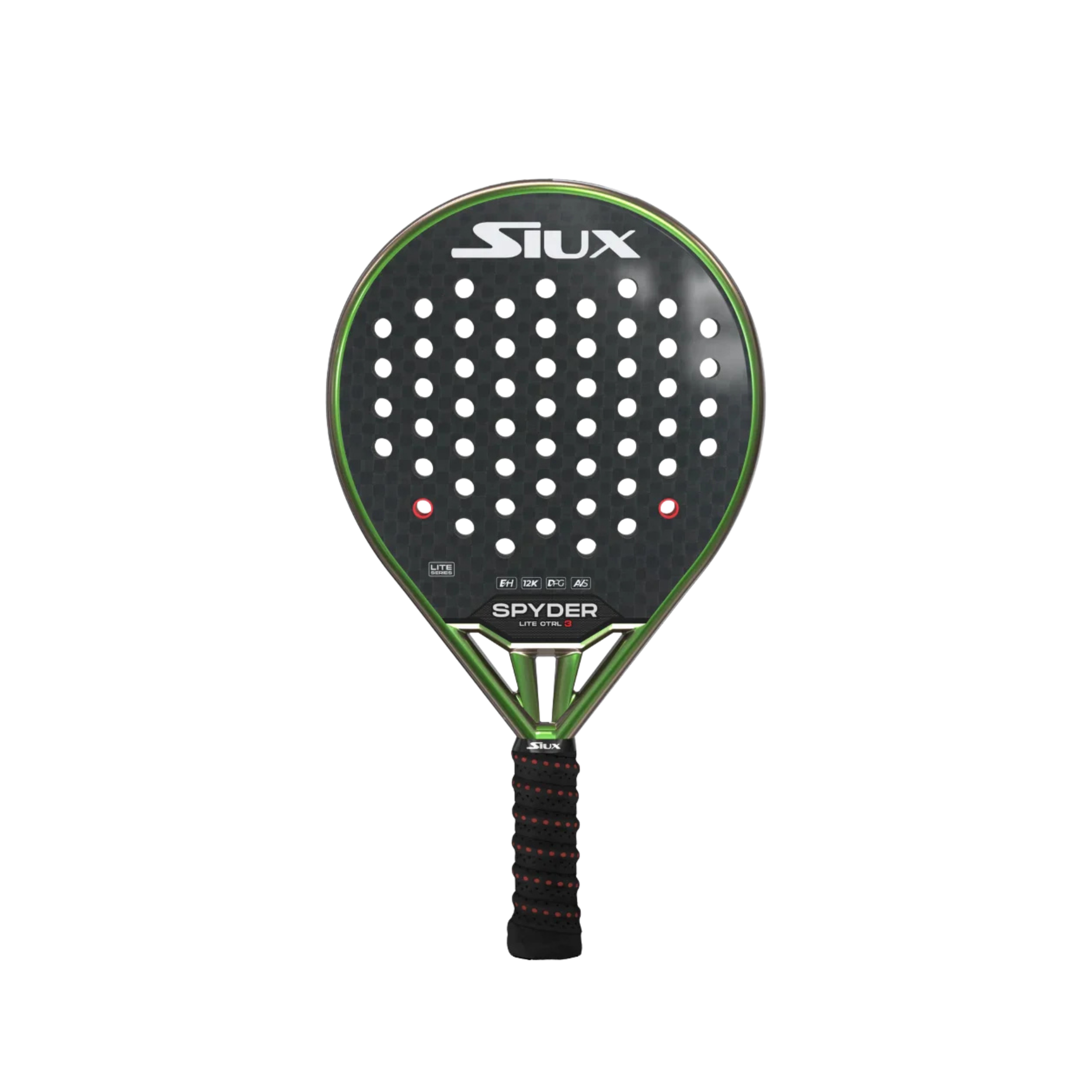 Siux Spyder Lite Ctrl 3 Hard Padel Racket - Green Black