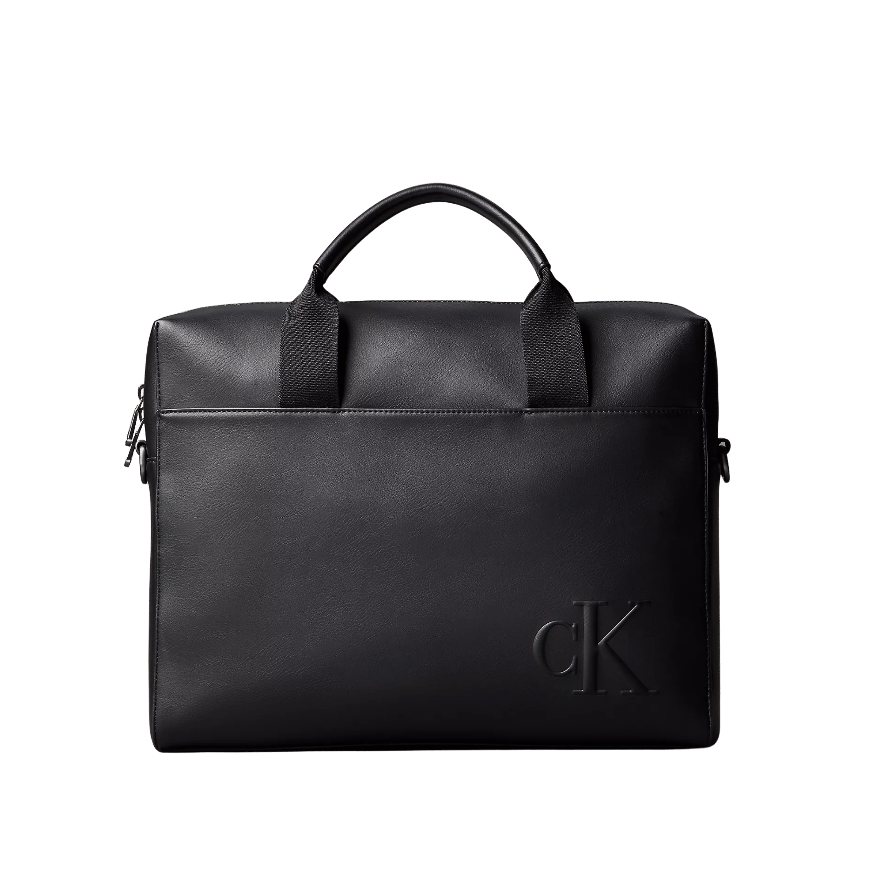 Calvin Klein Men Embossed Monogram Commuter Bag - Black