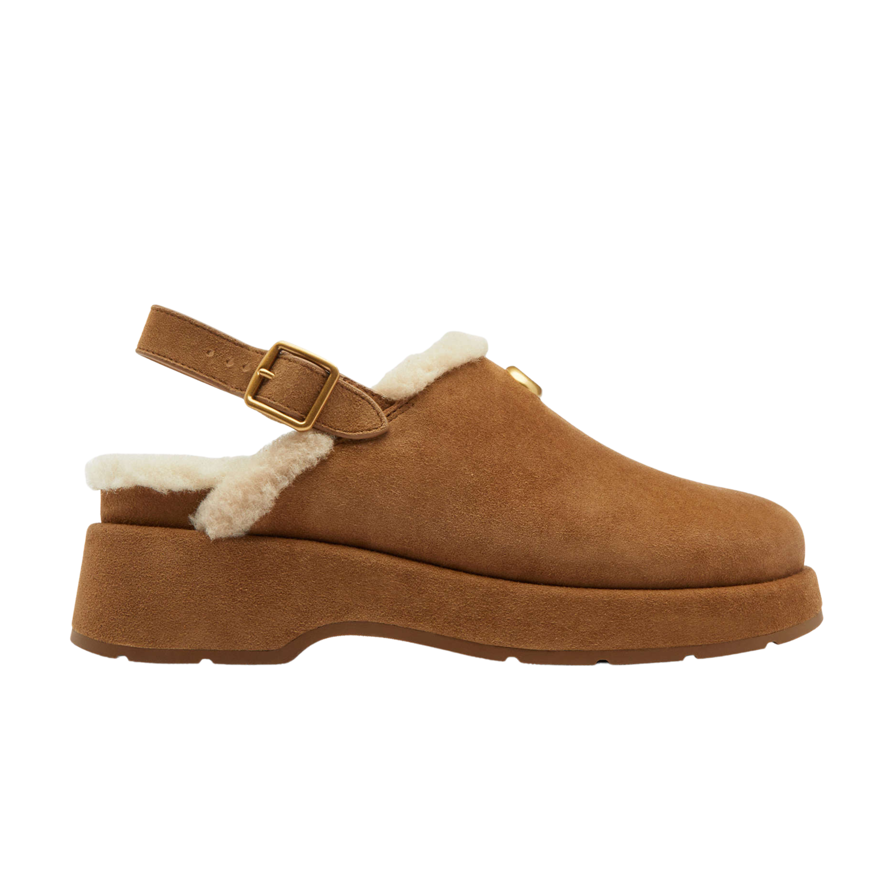COACH Women's Sculpted C Platform Clog - Coconut Natural