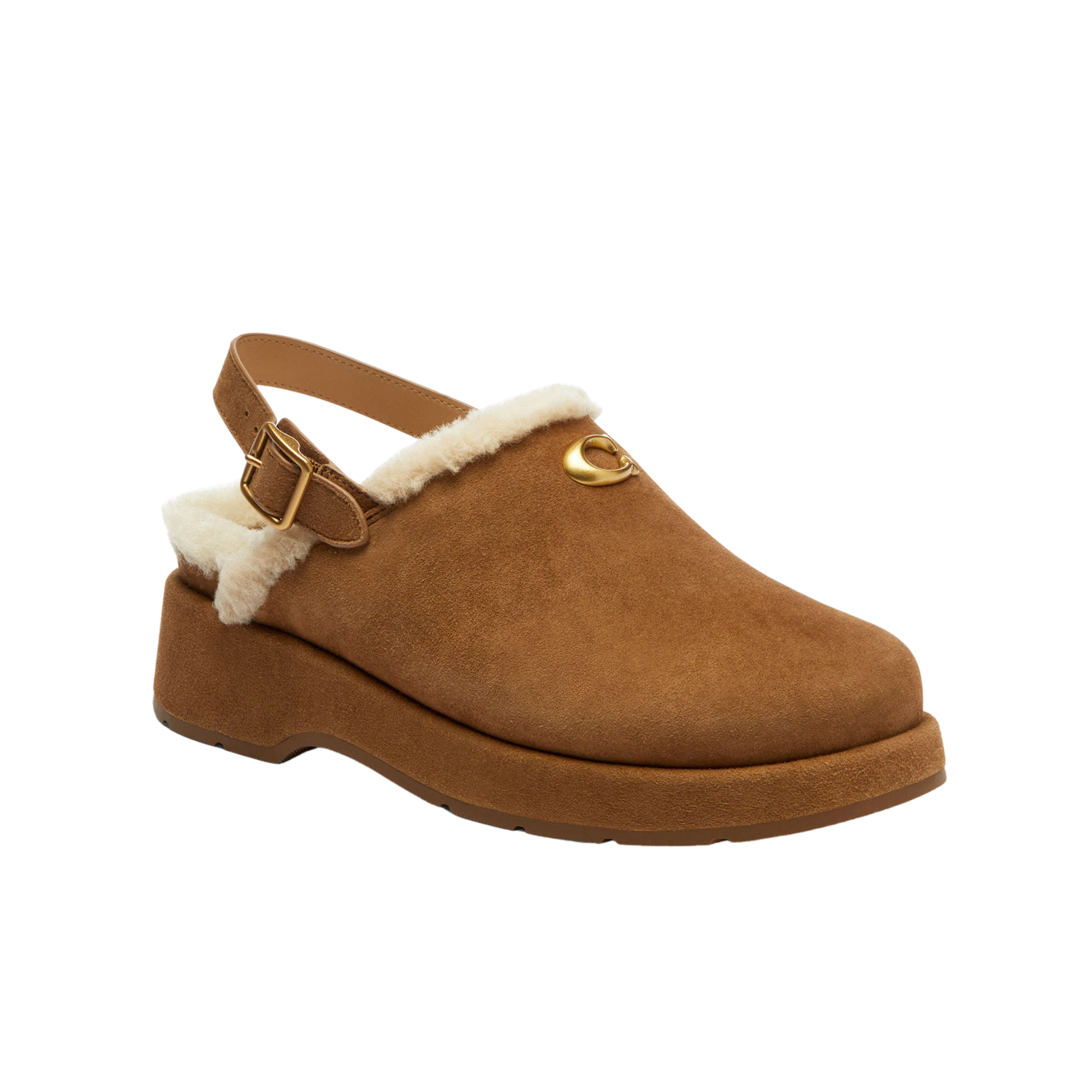 COACH Women's Sculpted C Platform Clog - Coconut Natural