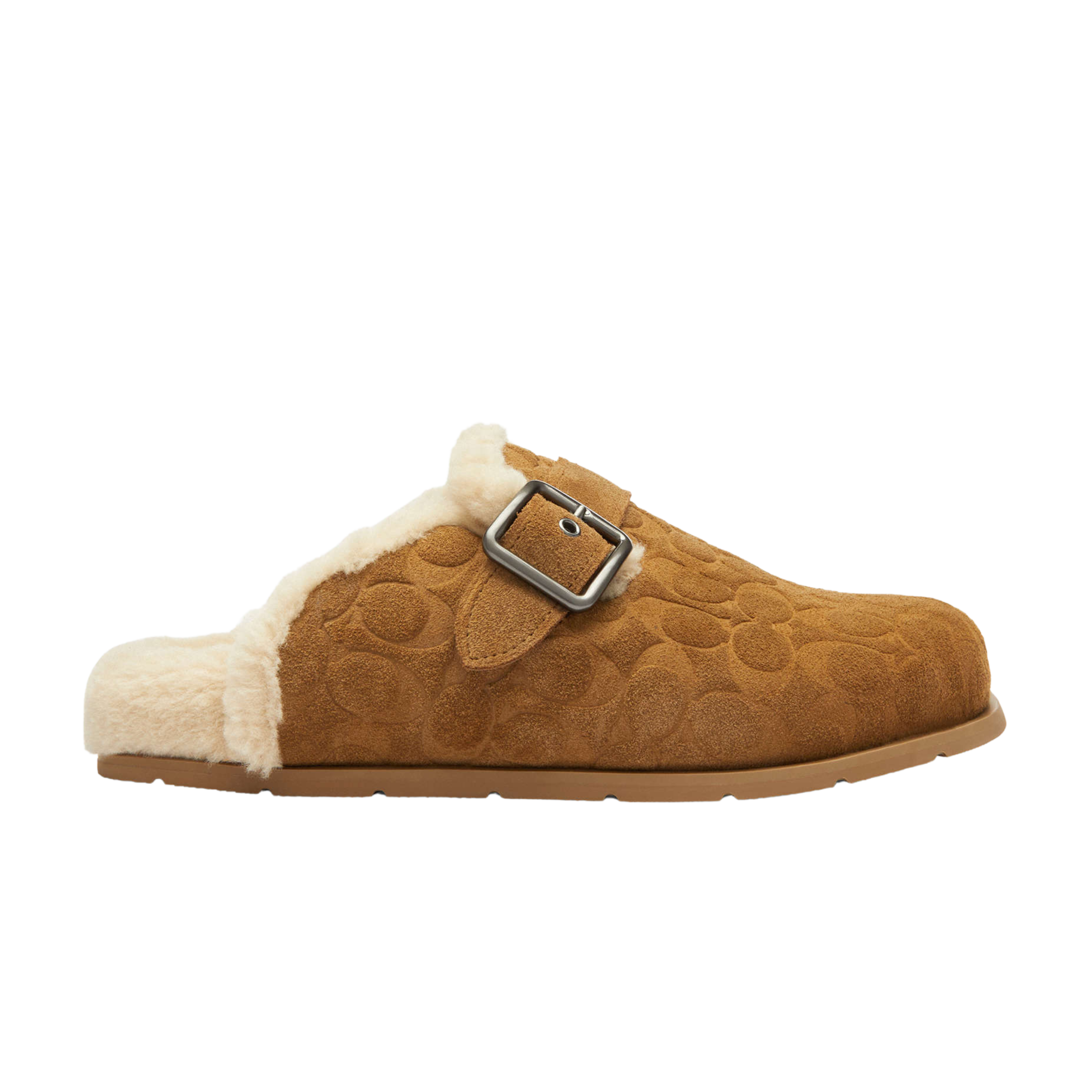 Coach Men's Buckle Clog - Shearling Tobacco