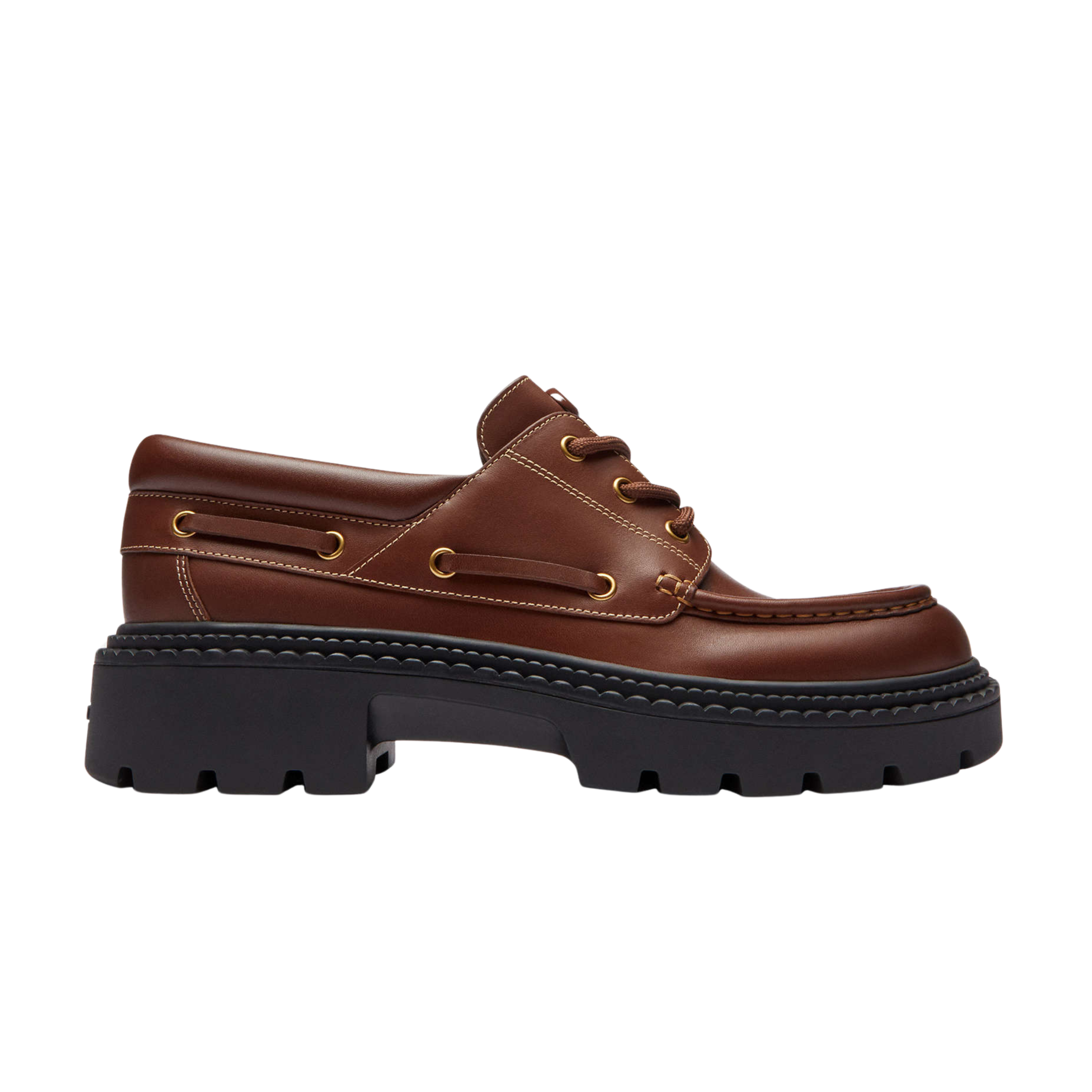 Coach Men's Lug Sole Boat - Vintage Brown
