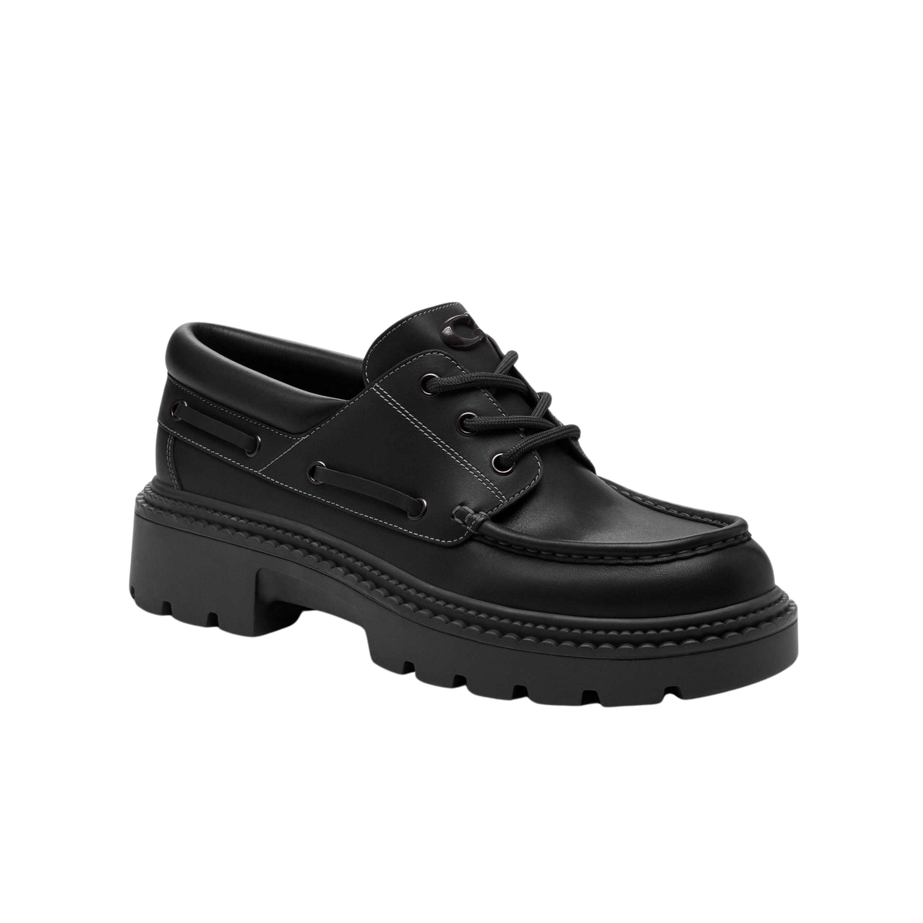 Coach Men's Lug Sole Boat - Black