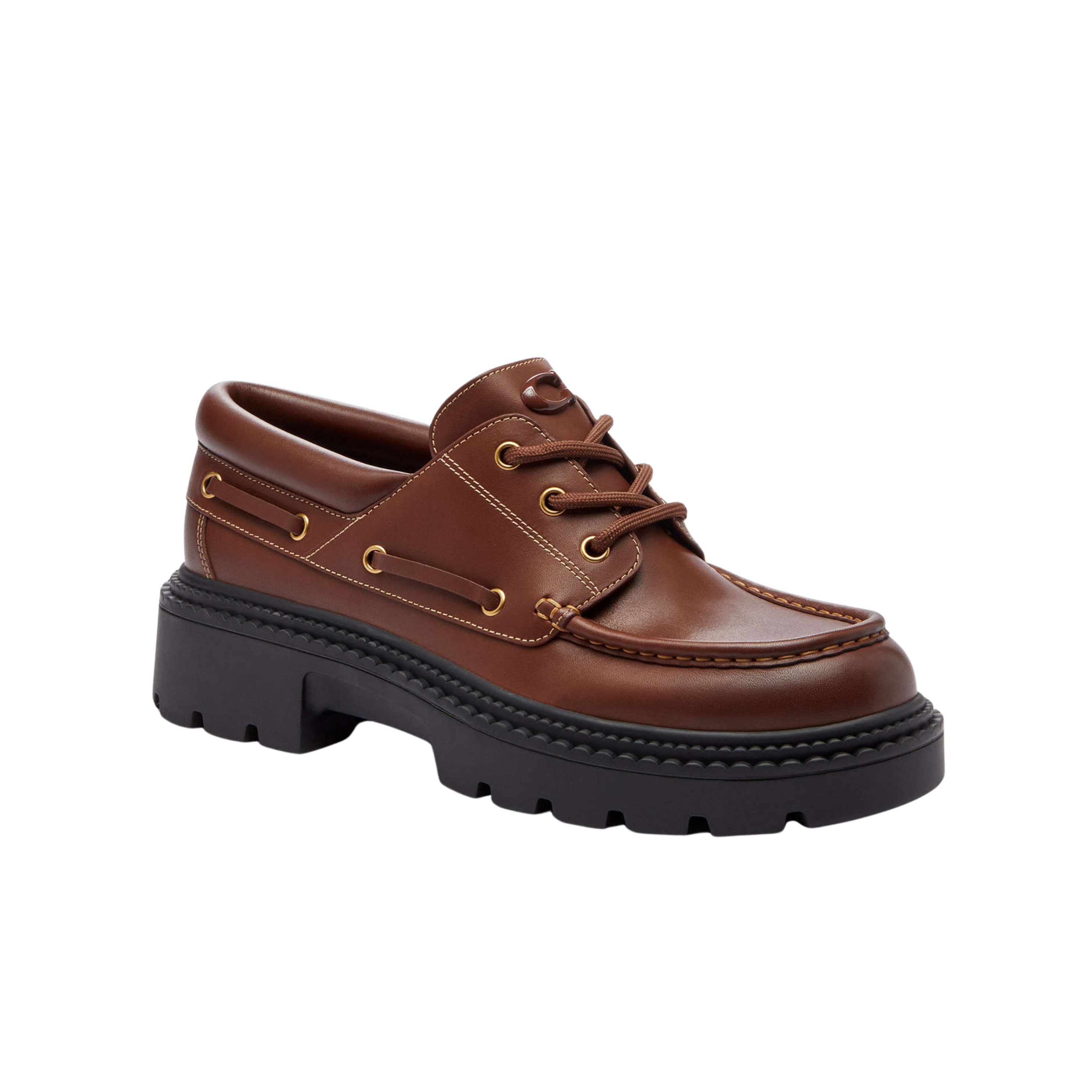 Coach Men's Lug Sole Boat - Vintage Brown