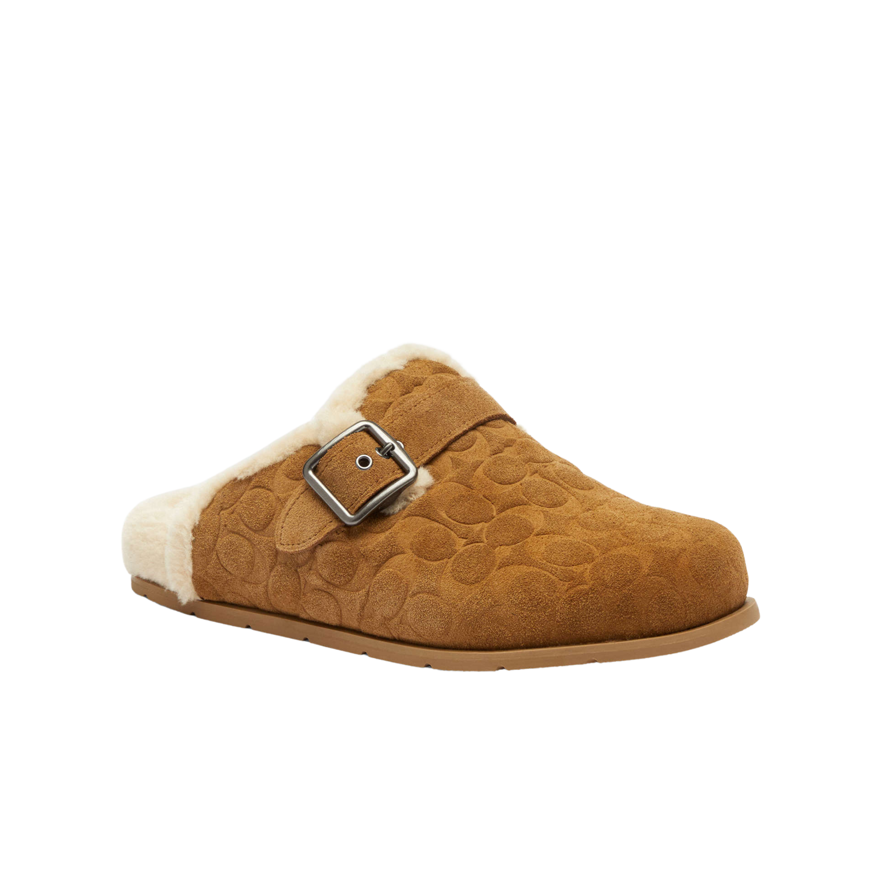 Coach Men's Buckle Clog - Shearling Tobacco