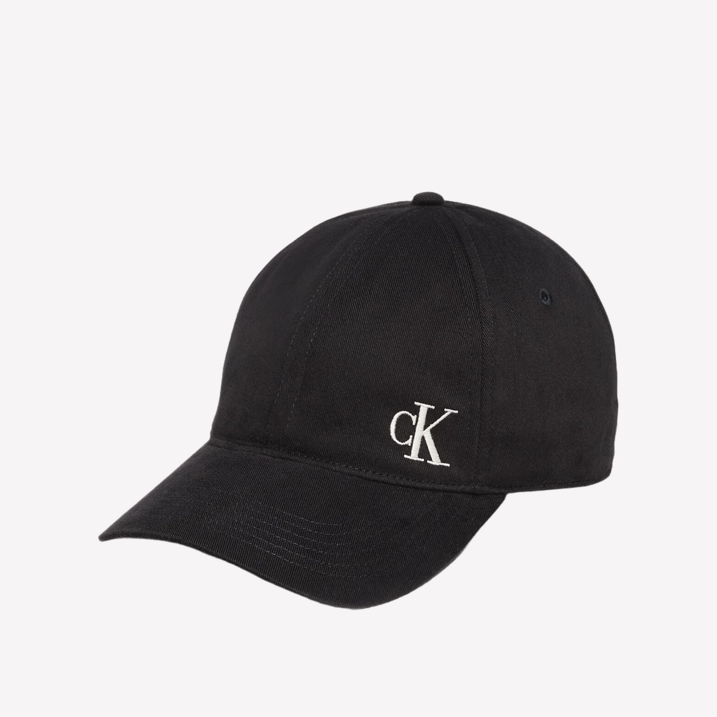 Calvin Klein Unisex Brushed Cotton Twill Logo Baseball Cap - Black