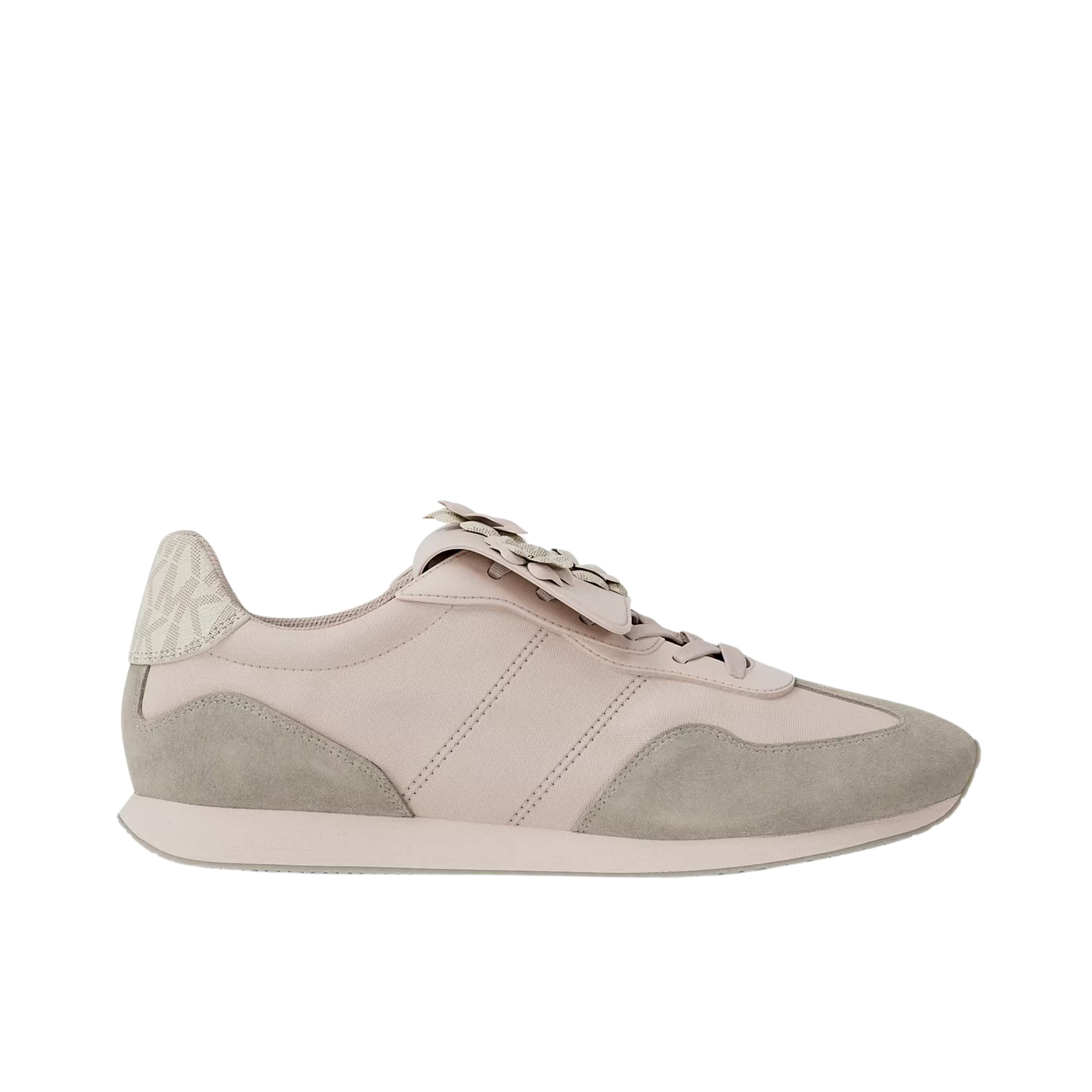 Michael Kors Women Essex Embellished Mixed Media Trainer - LT Cream