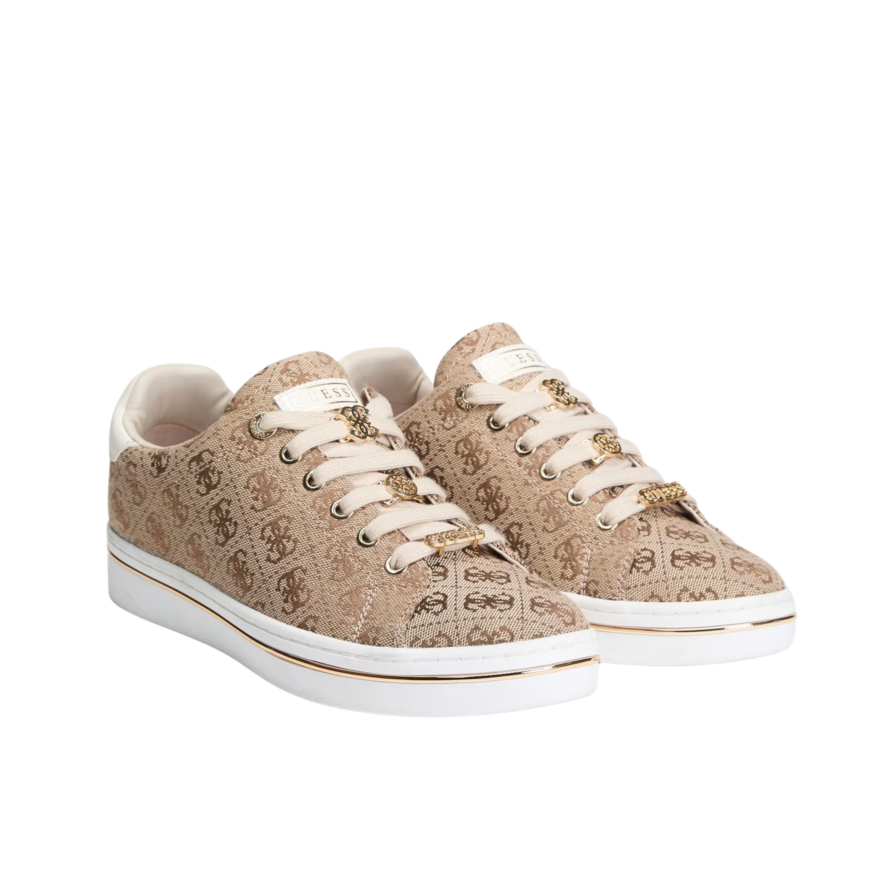 Guess Women Stasey Quattro G Low Top Sneakers - Medium Brown