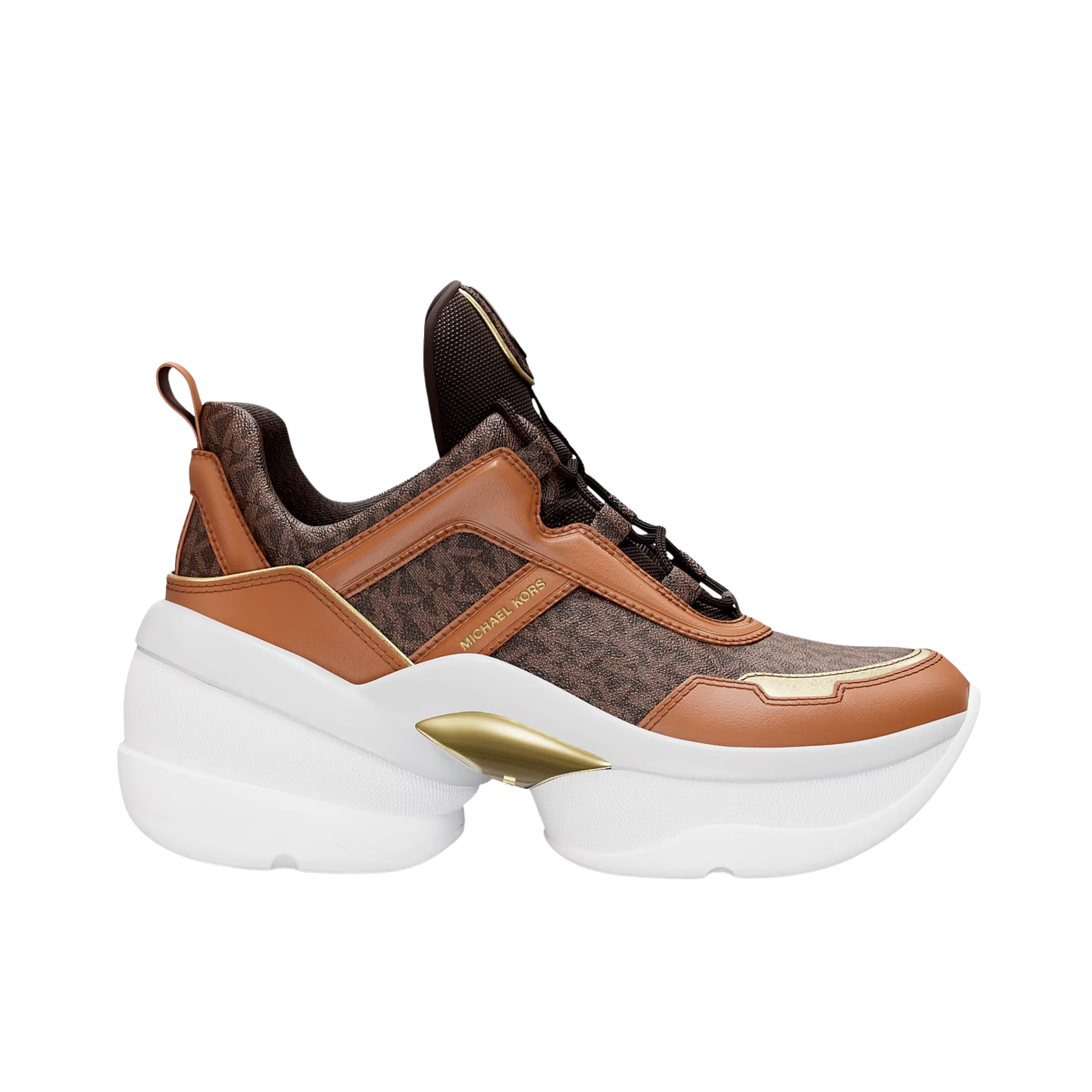 Michael Kors Women Olympia Signature Logo Trainer - Brown Multi