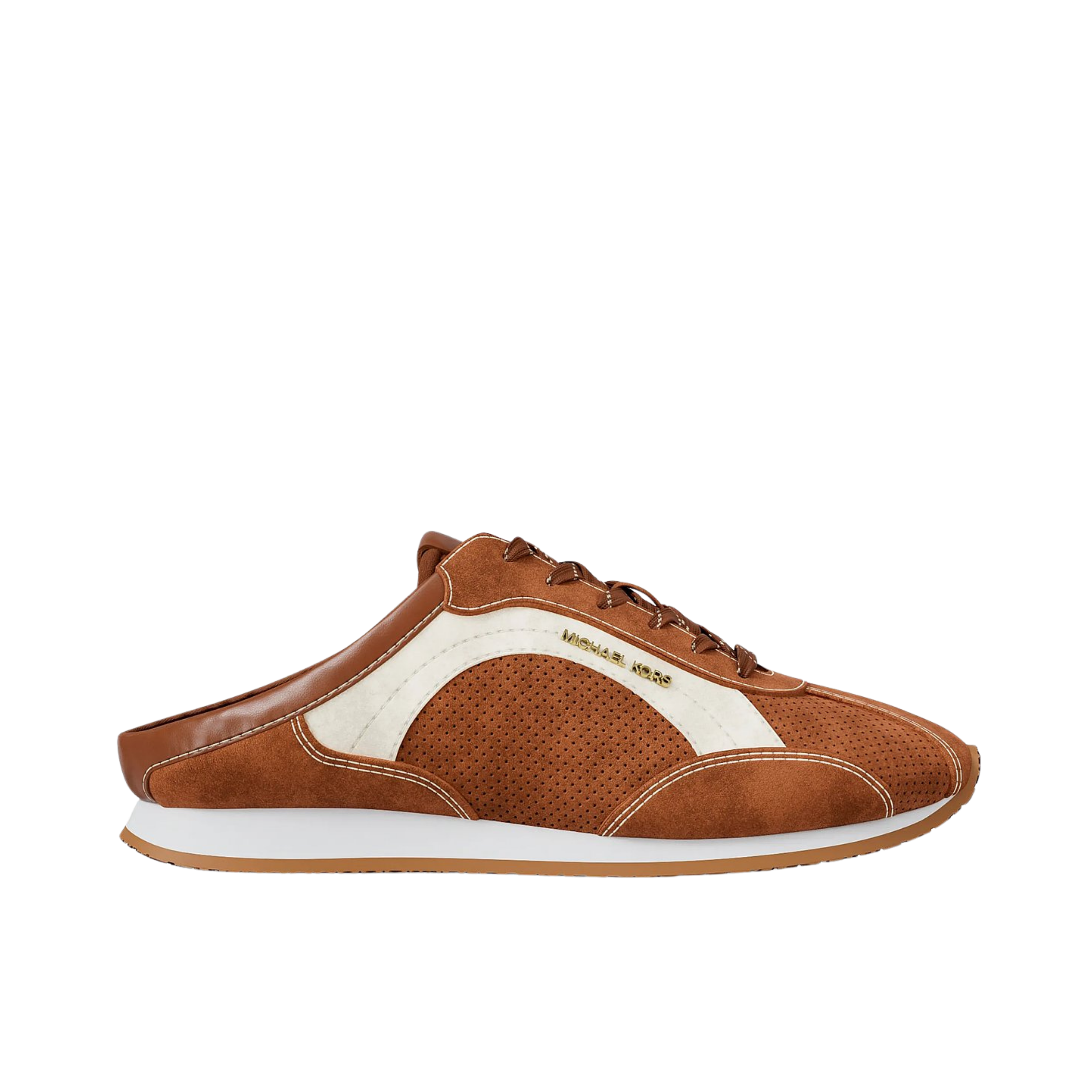 Michael Kors Women Avi Suede Slip On Sneaker - Luggage