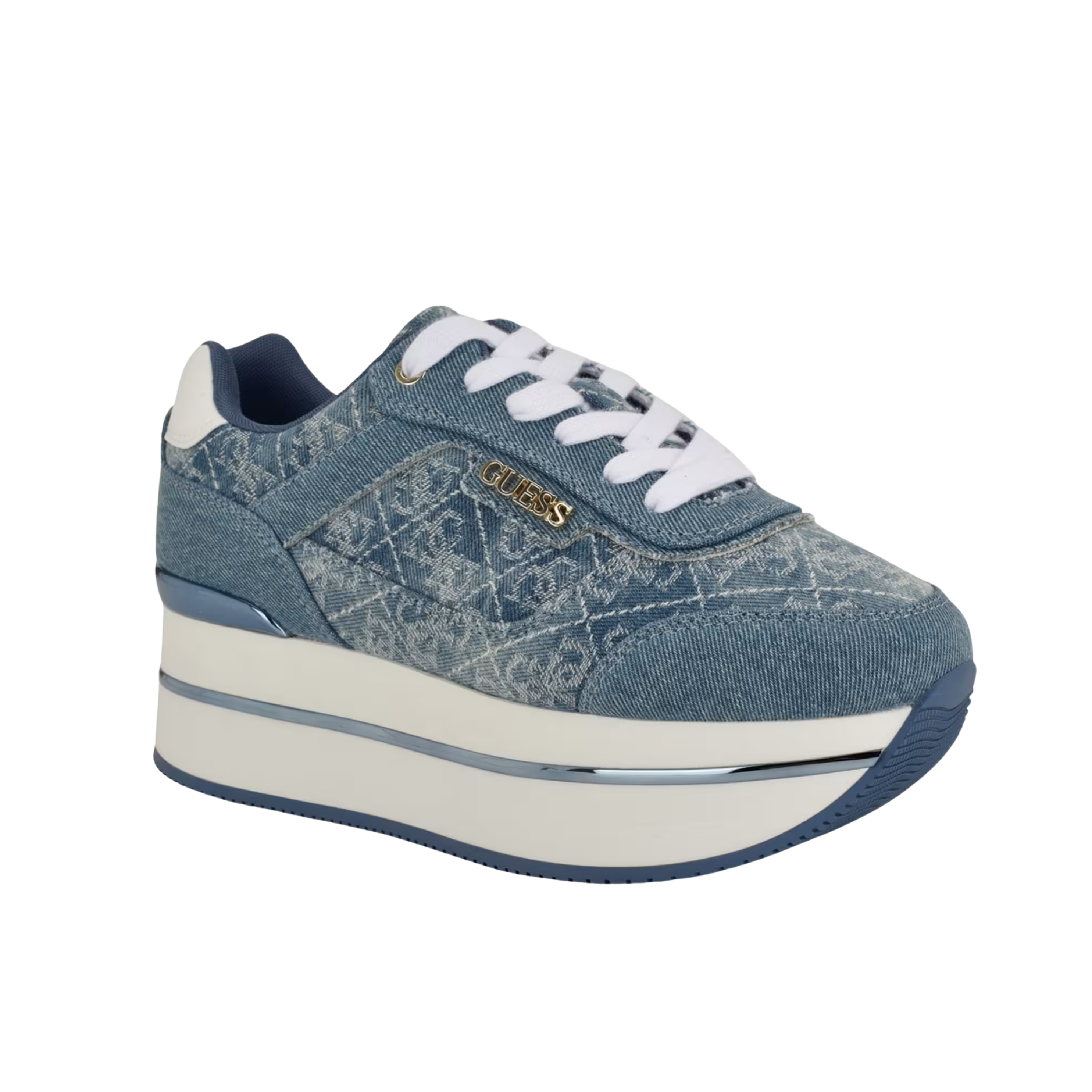 Guess Women 4G Logo Runner - Denim Tie Dye