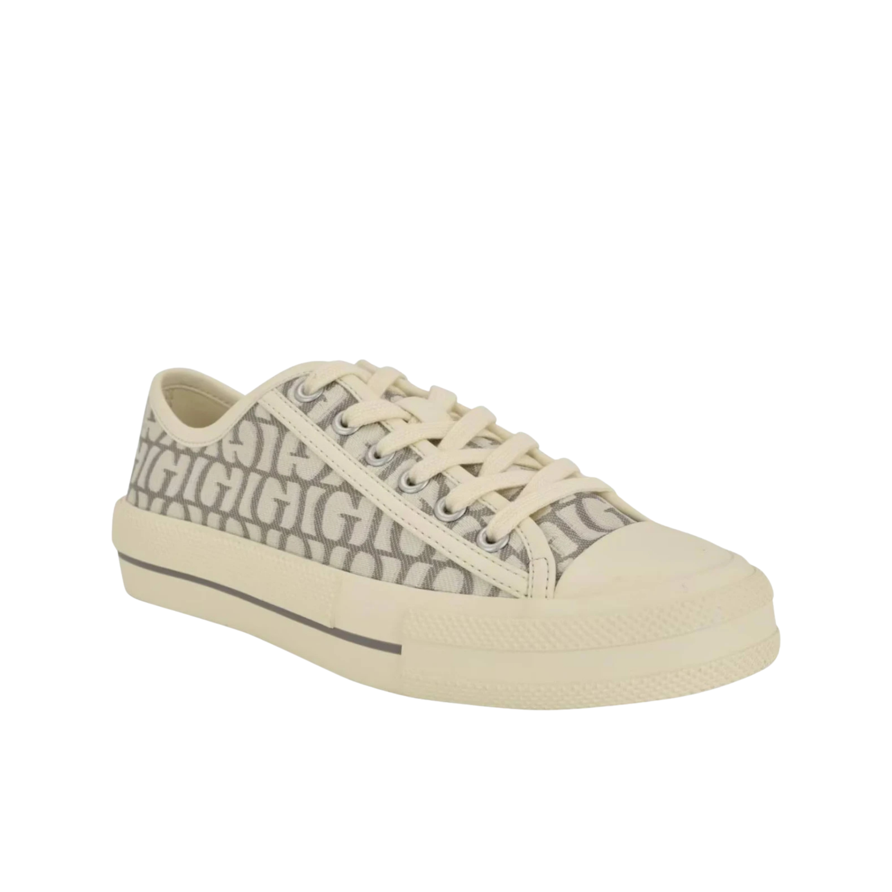 Guess Women Carey Canvas Low Top Sneakers - Medium Grey