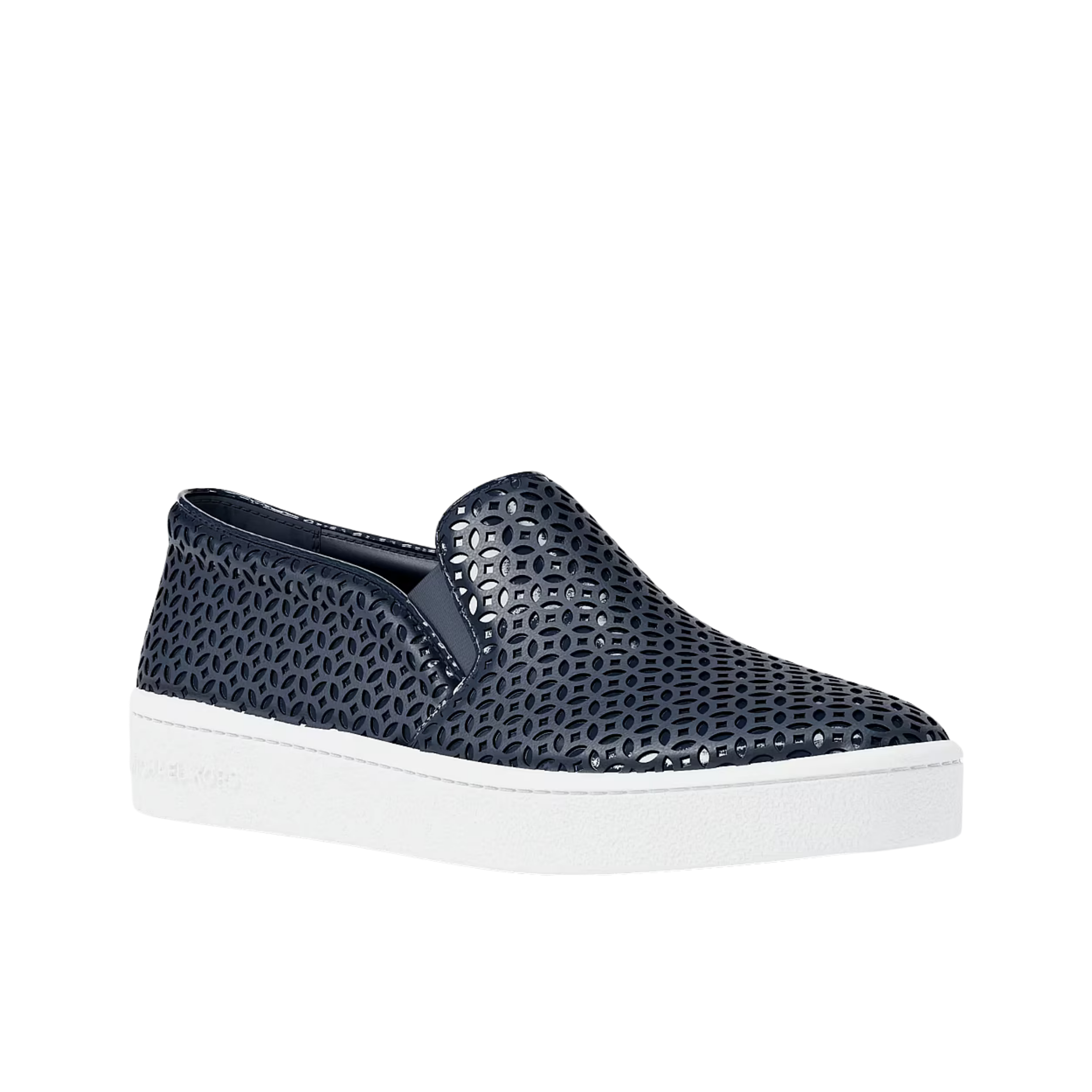 Michael Kors Women Keaton Perforated Slip On Sneaker - Navy