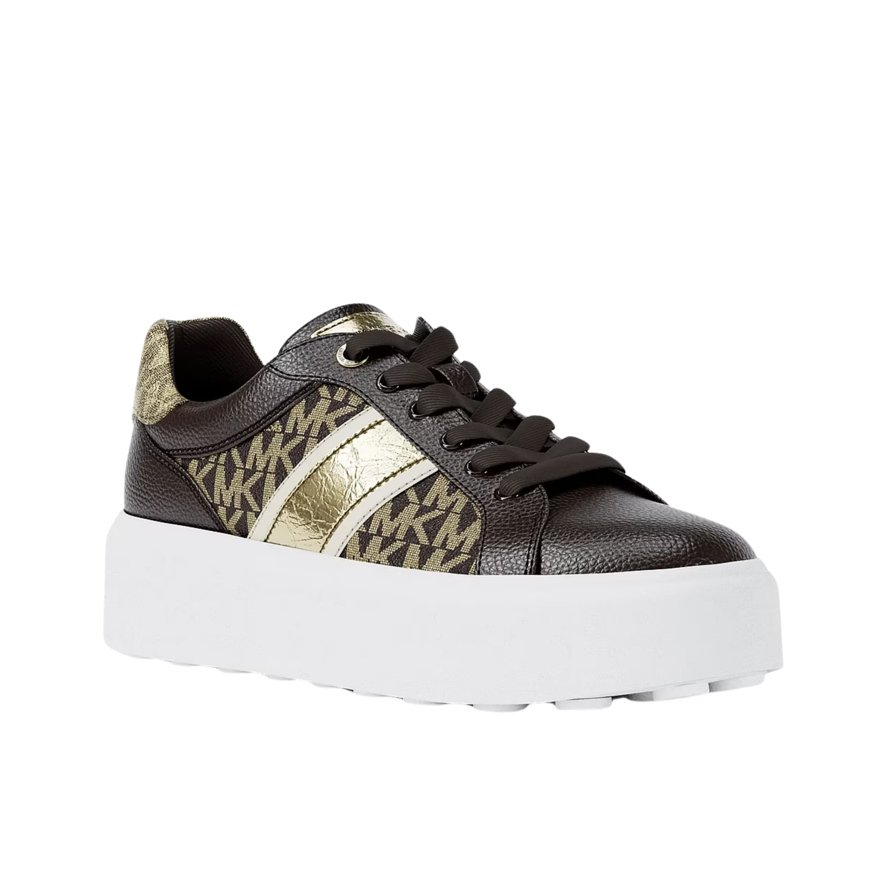 Michael Kors Women Romey Signature Logo Stripe Platform Sneaker - Brown
