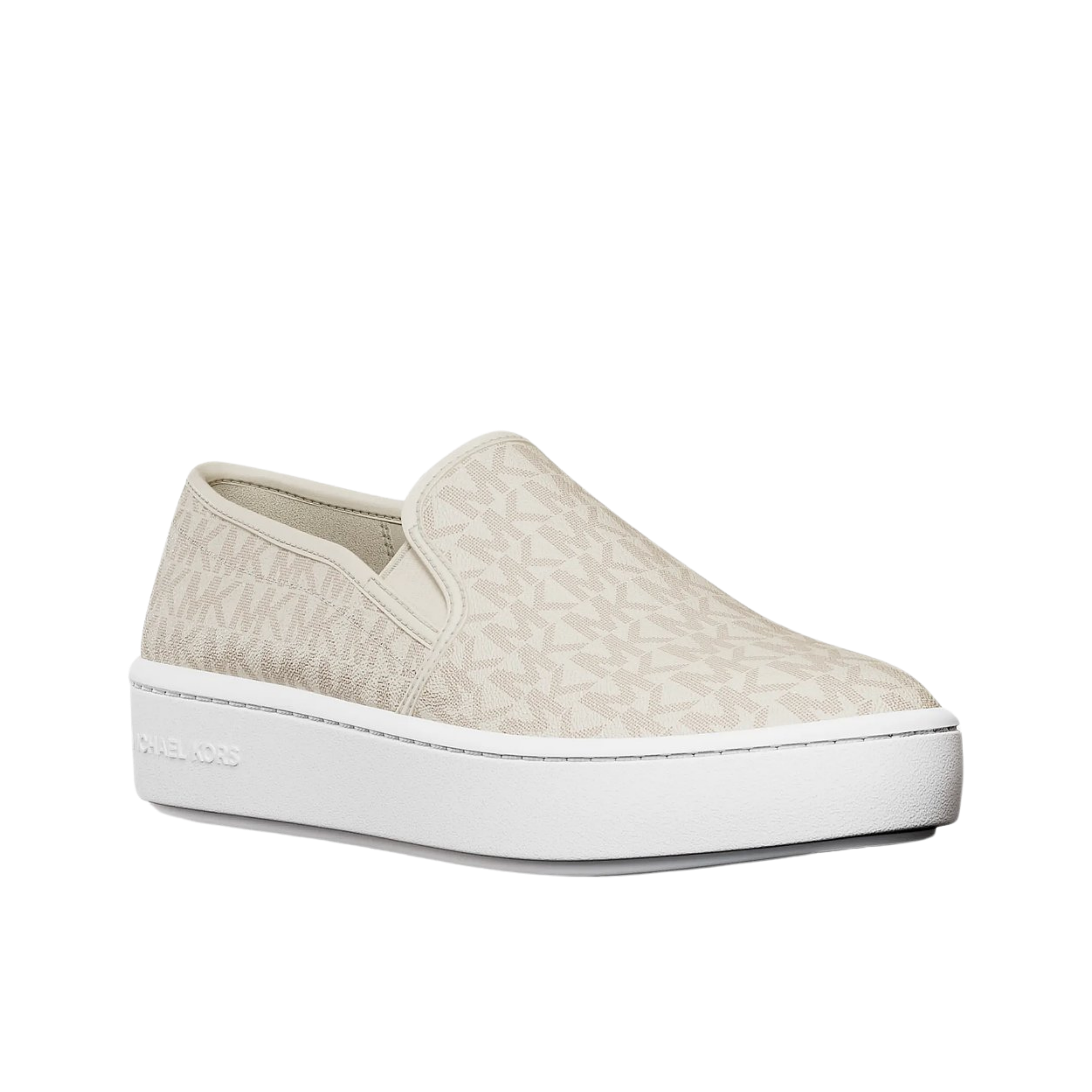 Michael Kors Women Teddi Signature Logo Slip On Sneaker - Van Cream