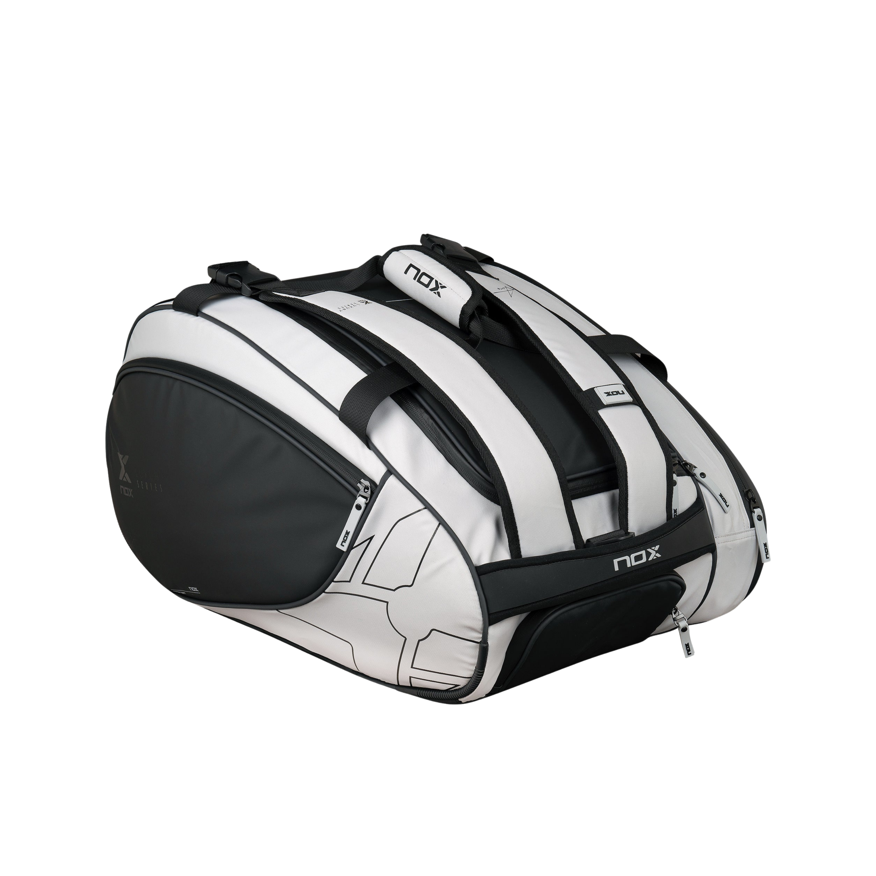 Nox Luxury Master Padel Bag - White Black