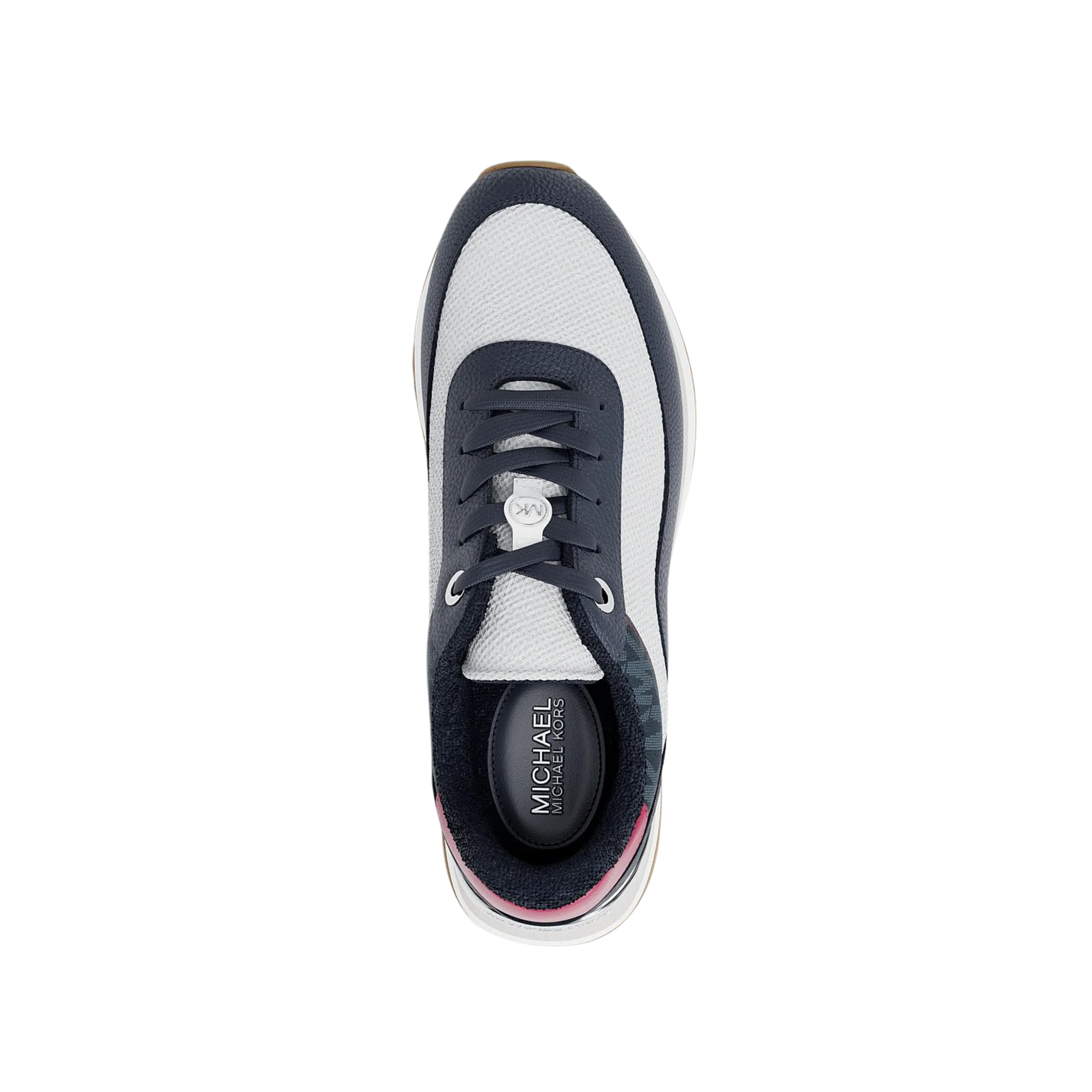 Michael Kors Women Hattie Mixed Media Trainer - Navy