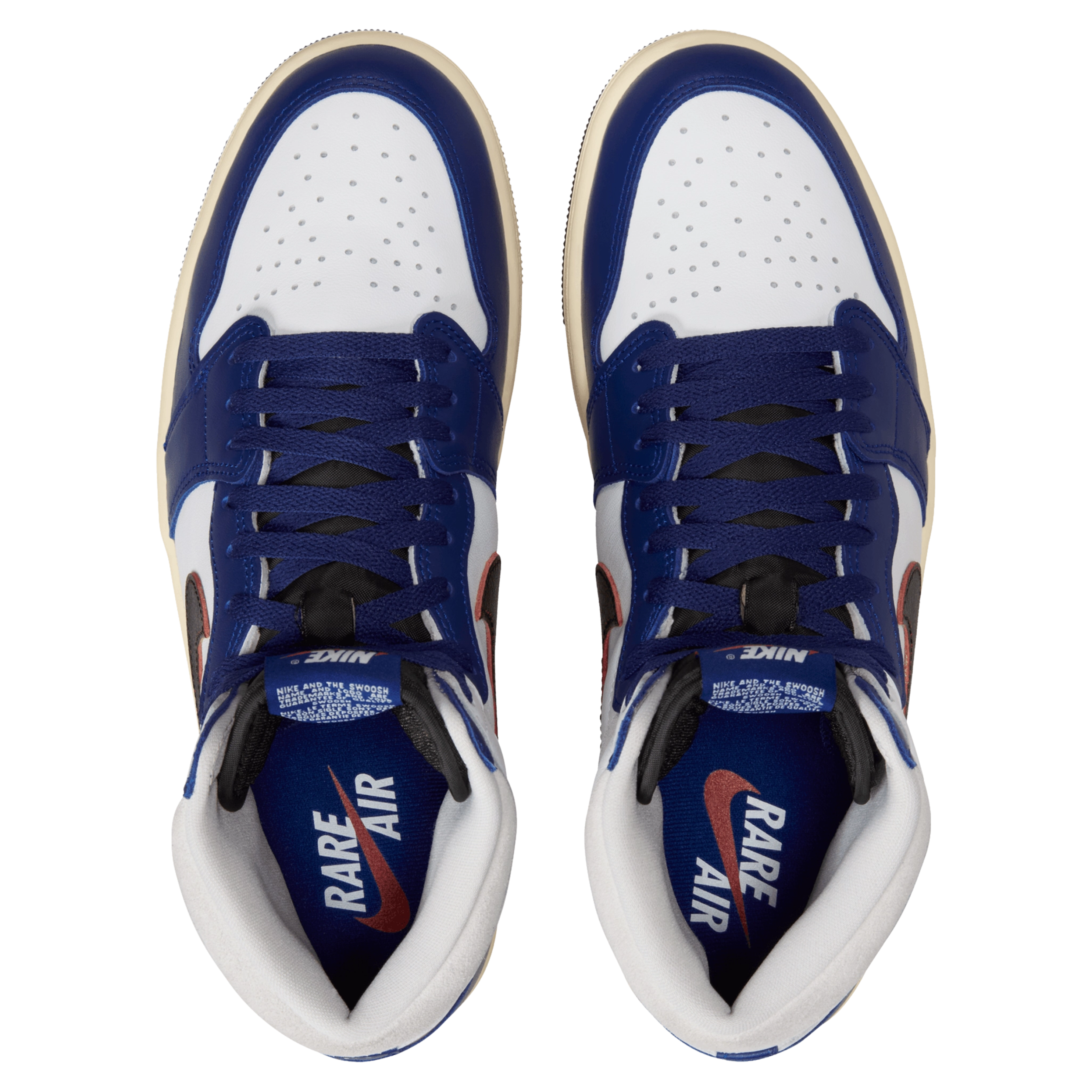 Nike Men's Air Jordan Retro 1 High - White Grey Deep Royal Blue